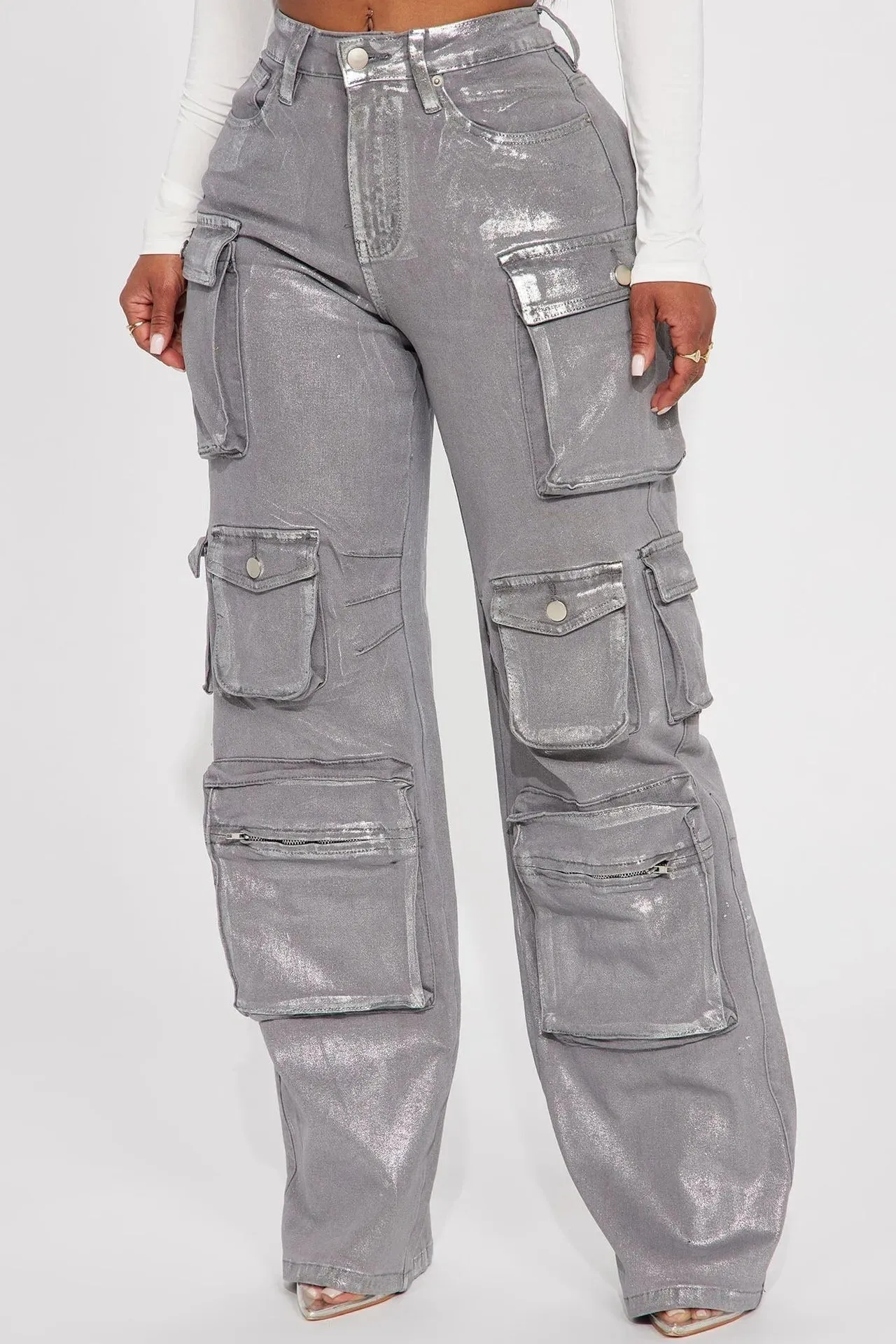 Hot Silver Denim Jeans