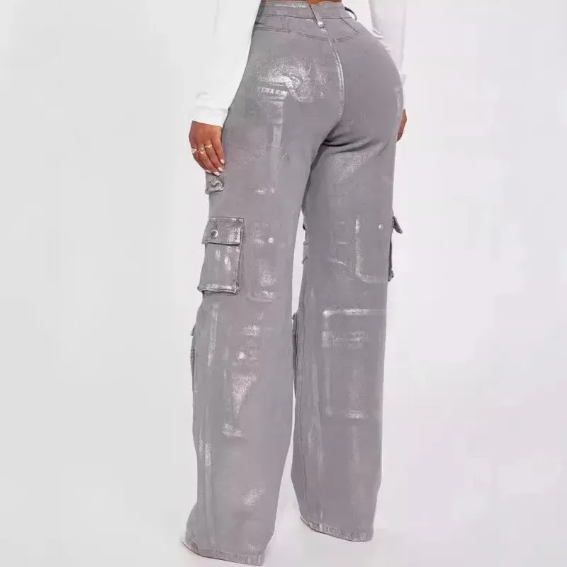 Hot Silver Denim Jeans