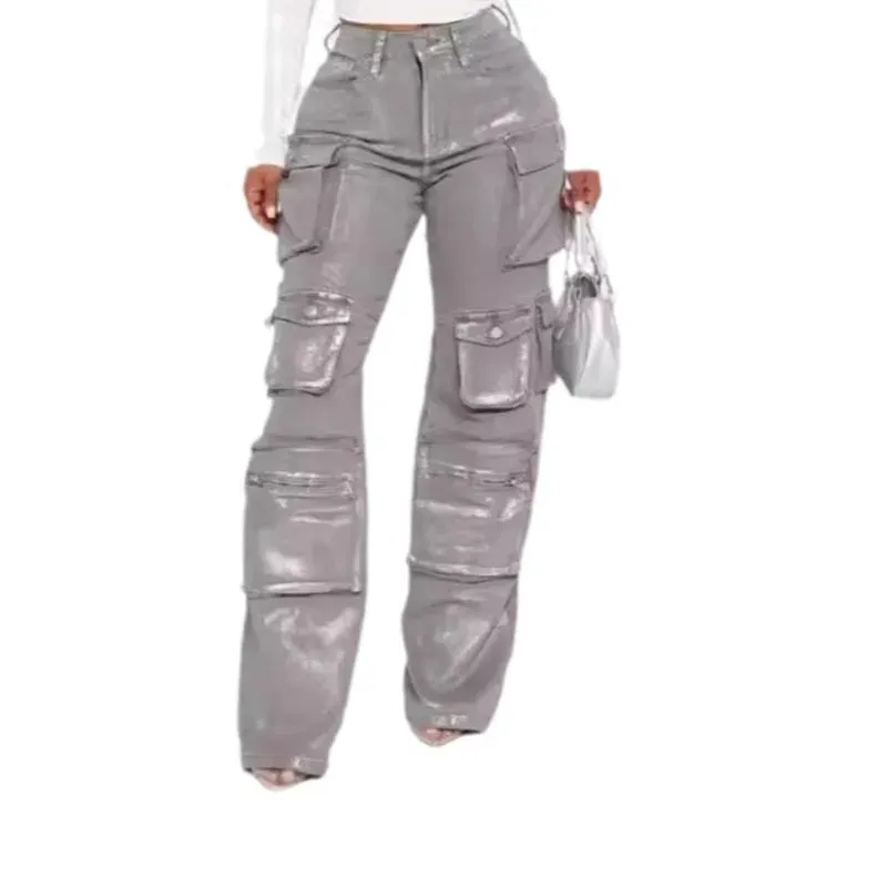 Hot Silver Denim Jeans