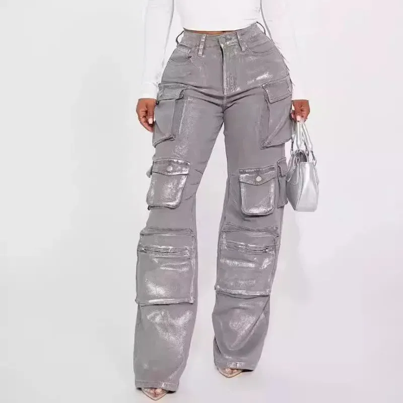 Hot Silver Denim Jeans