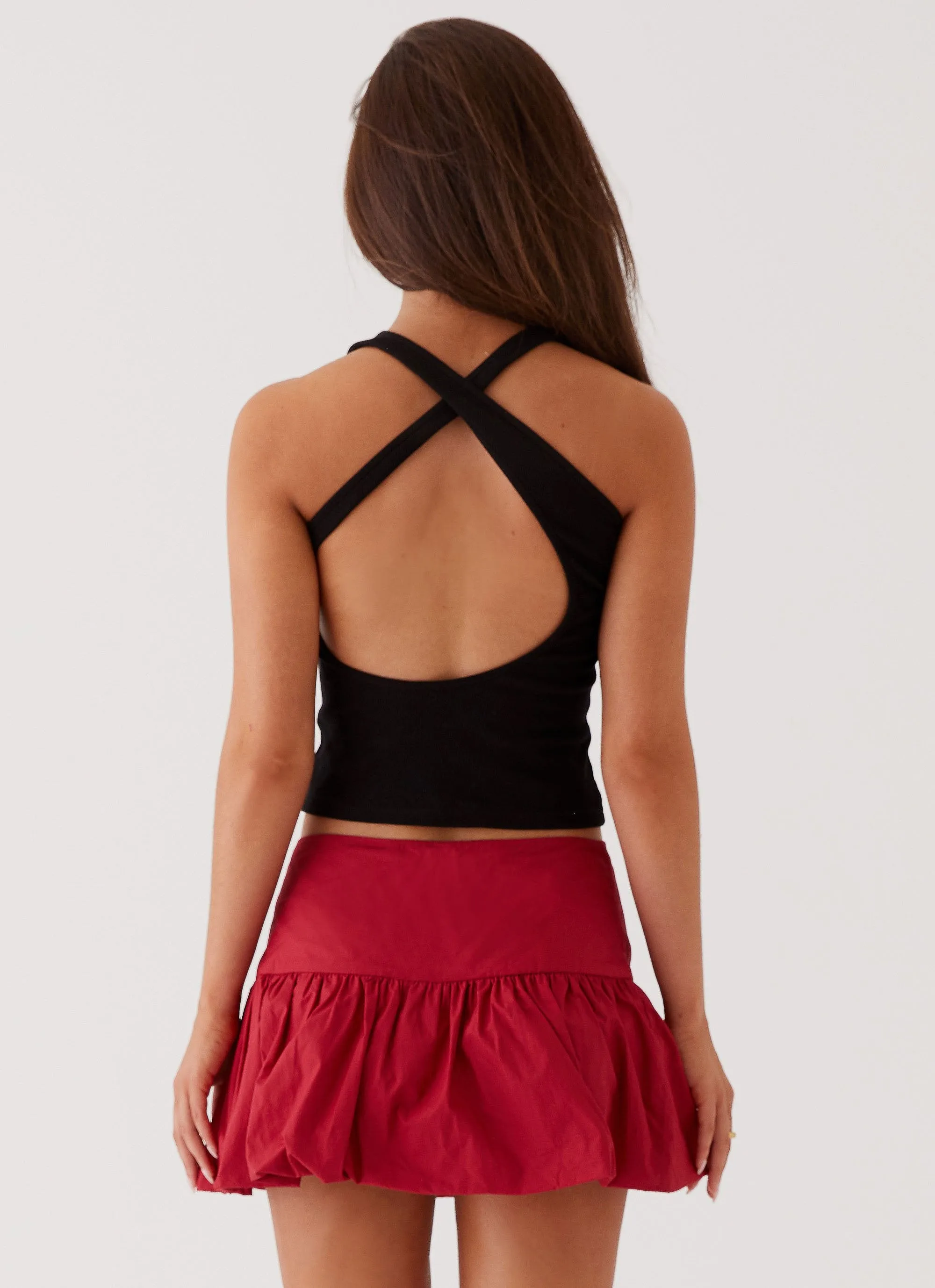 Cashmere Touch Hotel California Low Rise Mini Skirt - Red