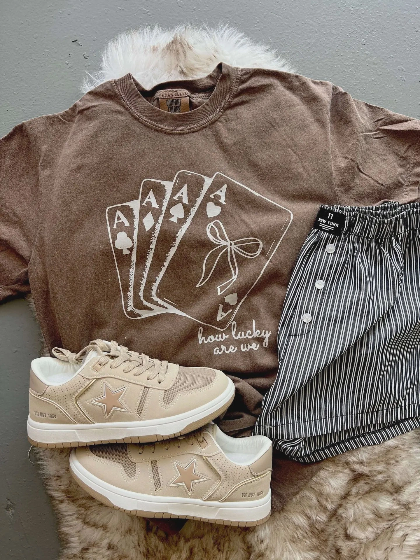 How Lucky Are We Tee Easycare Cool Fabric