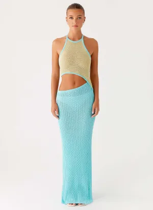 Hypoallergenic fabric Alexia Knit Maxi Dress - Multi Alexia Knit Maxi Dress - Multi Smooth zipper closure Fast Drying