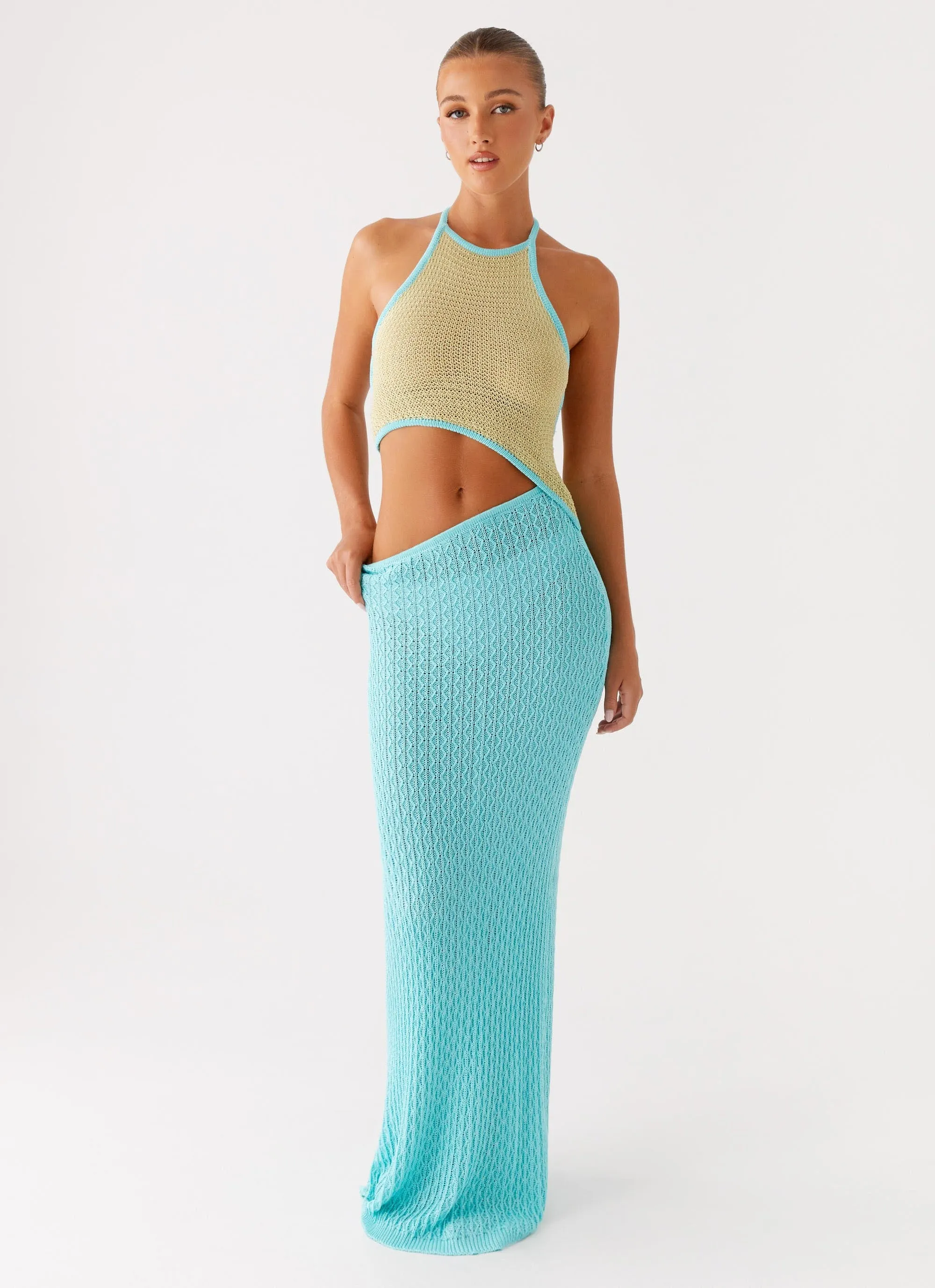 Alexia Knit Maxi Dress - Multi Smart Casual Stylish Detail