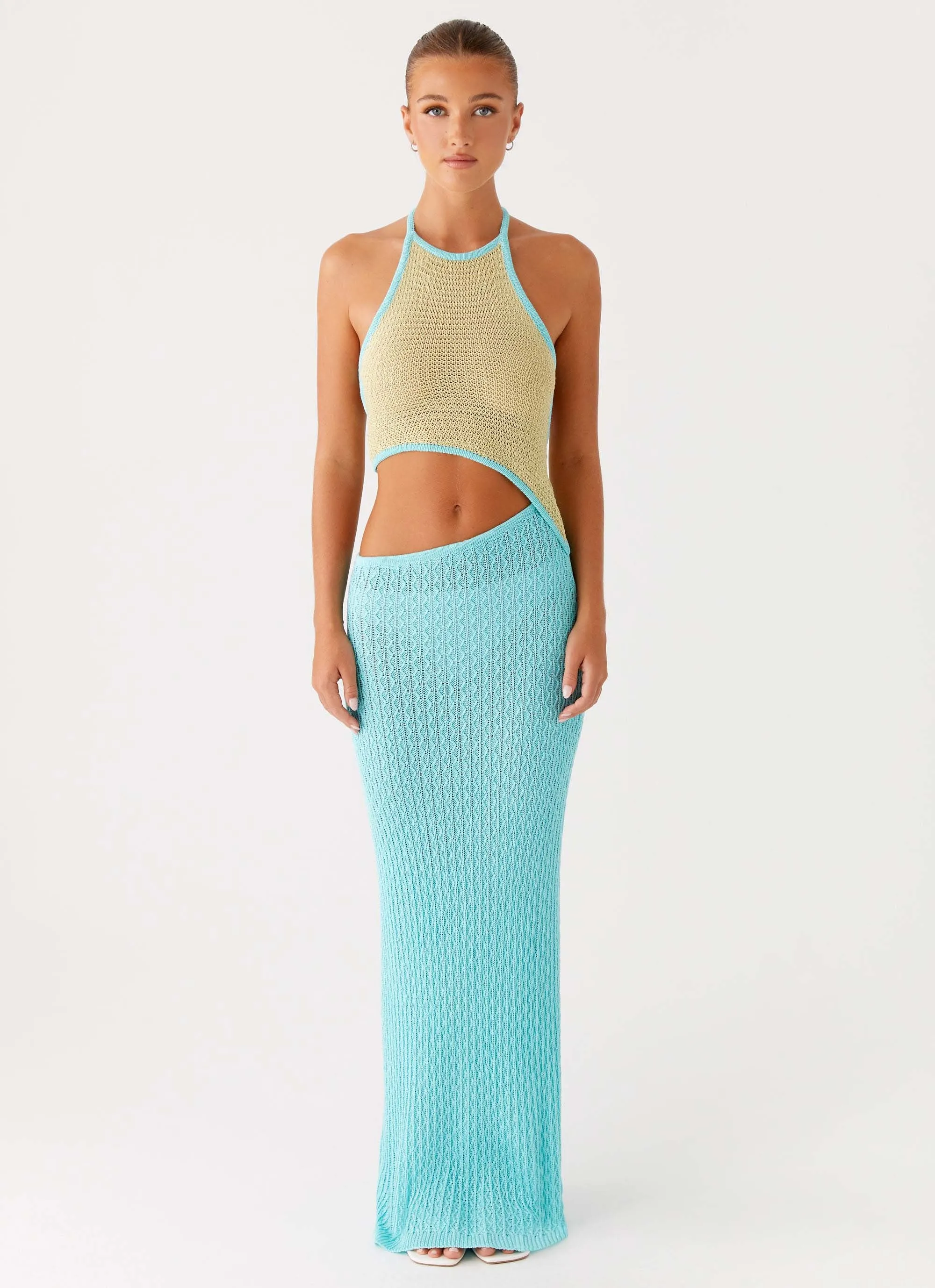 Alexia Knit Maxi Dress - Multi Smooth zipper closure Fast Drying