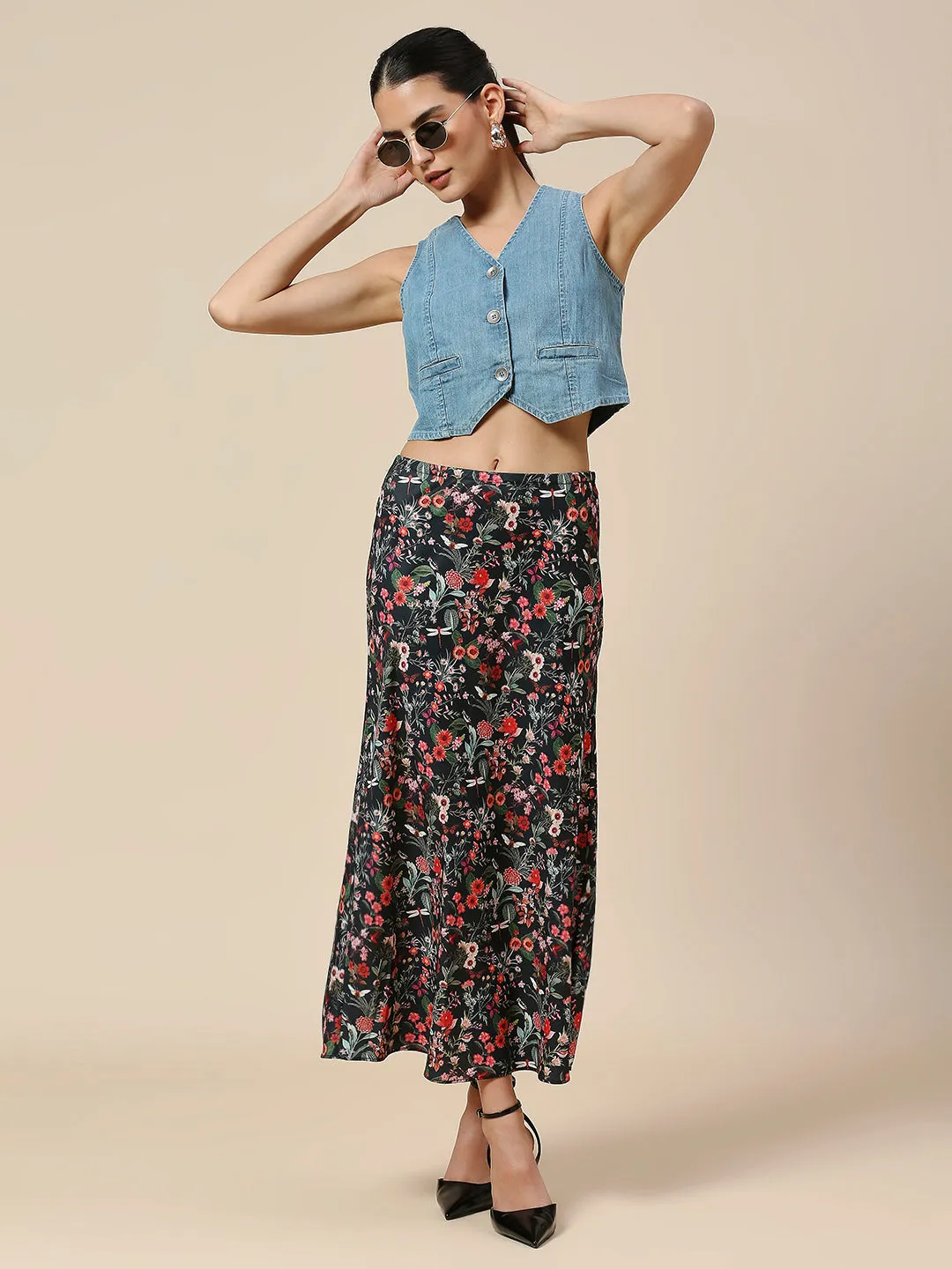 ICE WASH DENIM WAISTCOAT