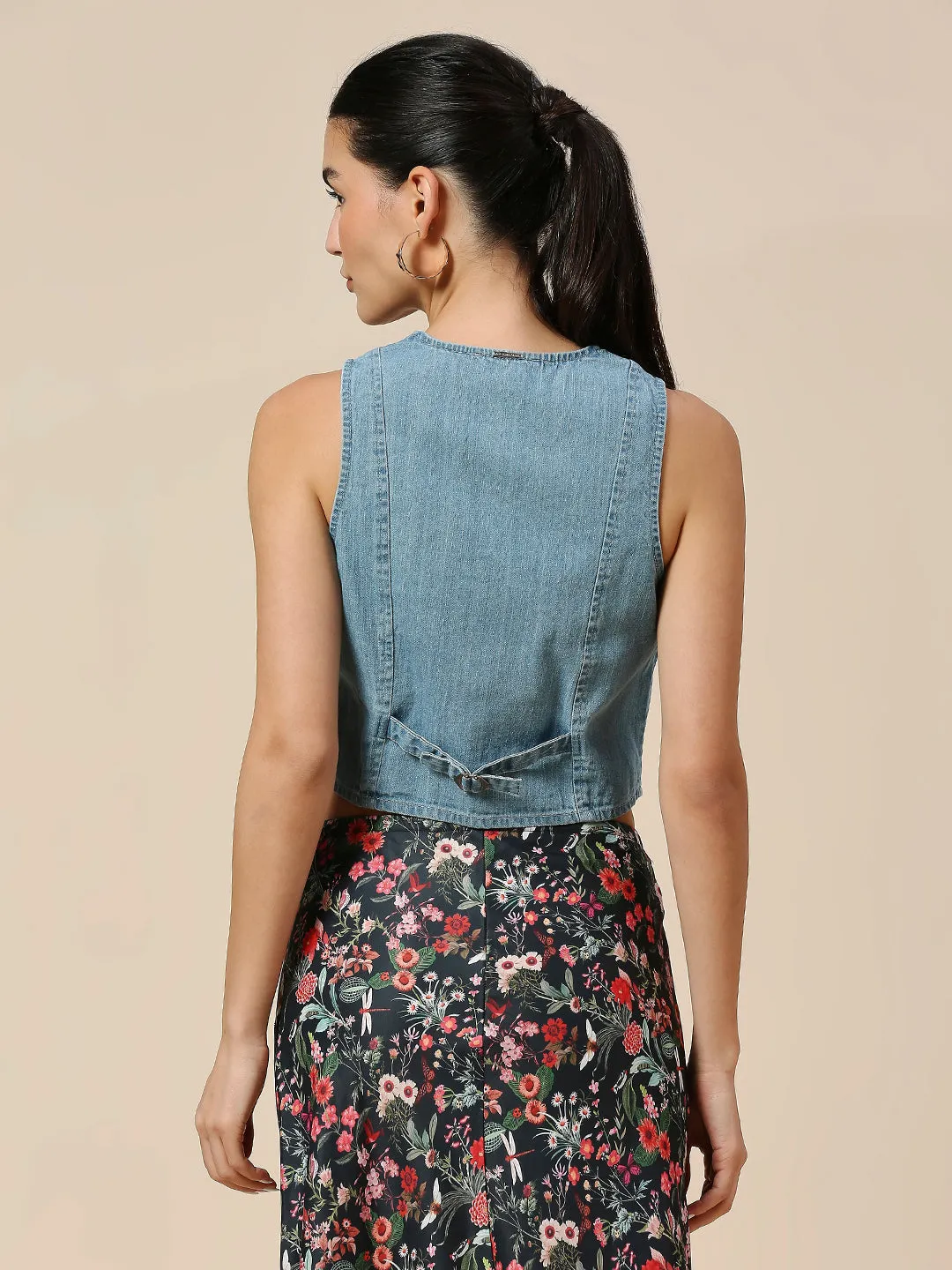 ICE WASH DENIM WAISTCOAT