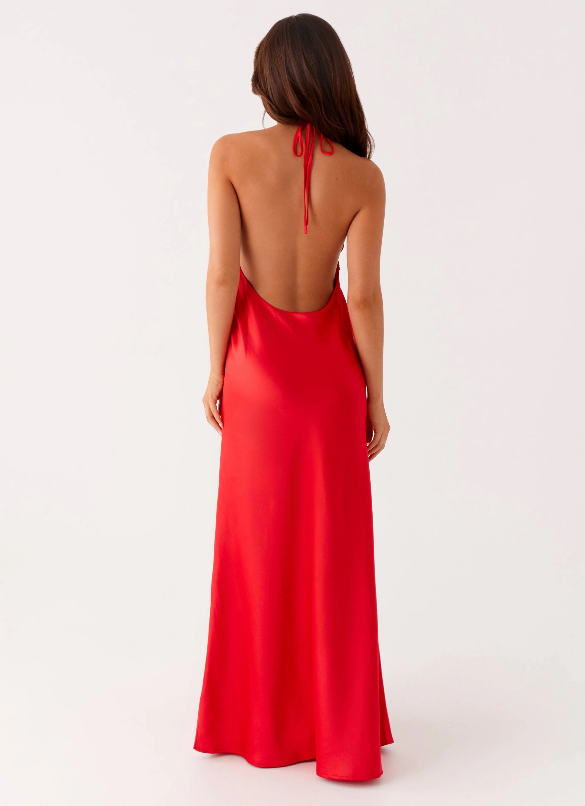 Idol Maxi Dress - Red Ruffle Detail Plus Fit