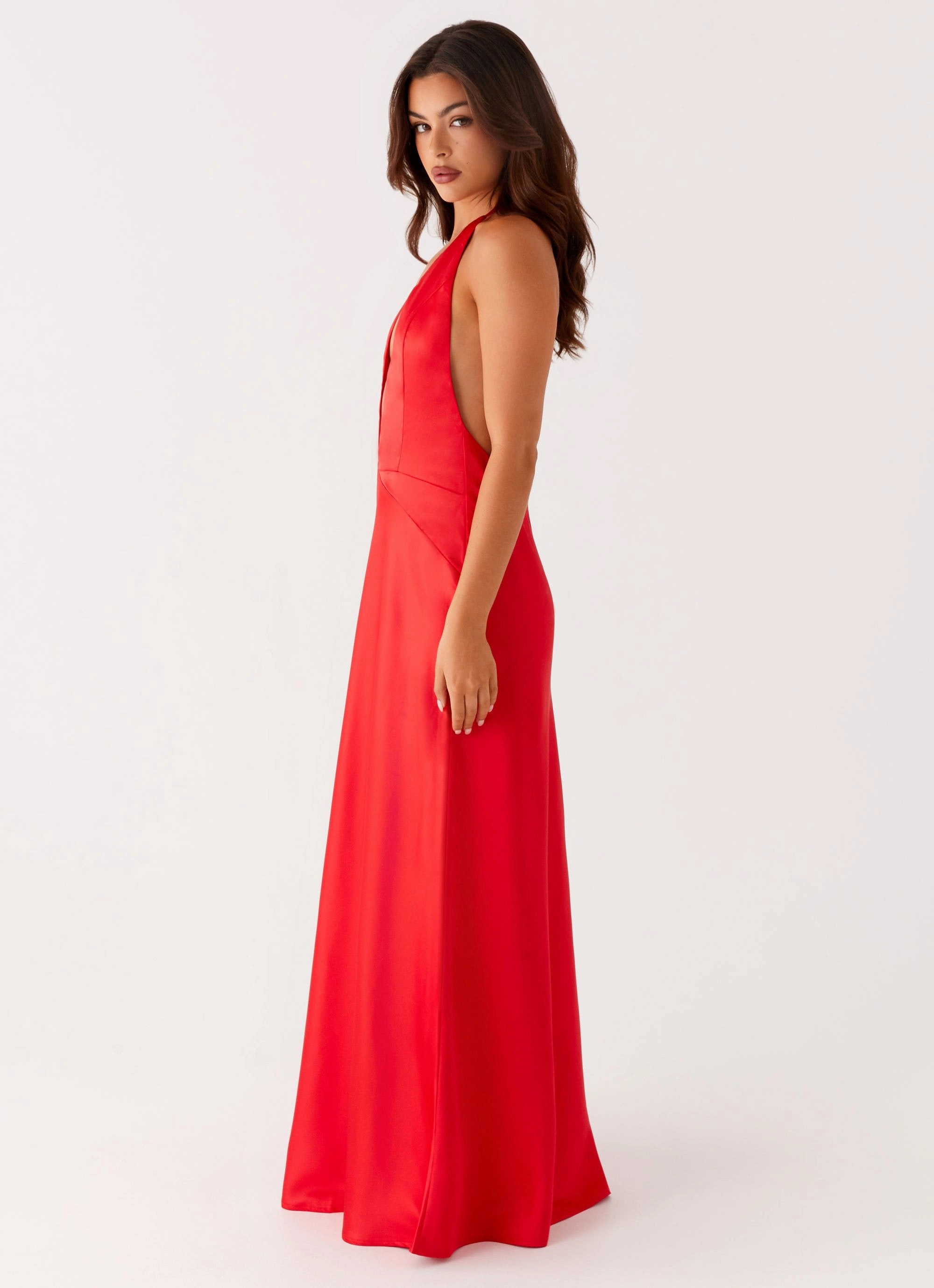 Idol Maxi Dress - Red Maternity-Fit Walk Easy