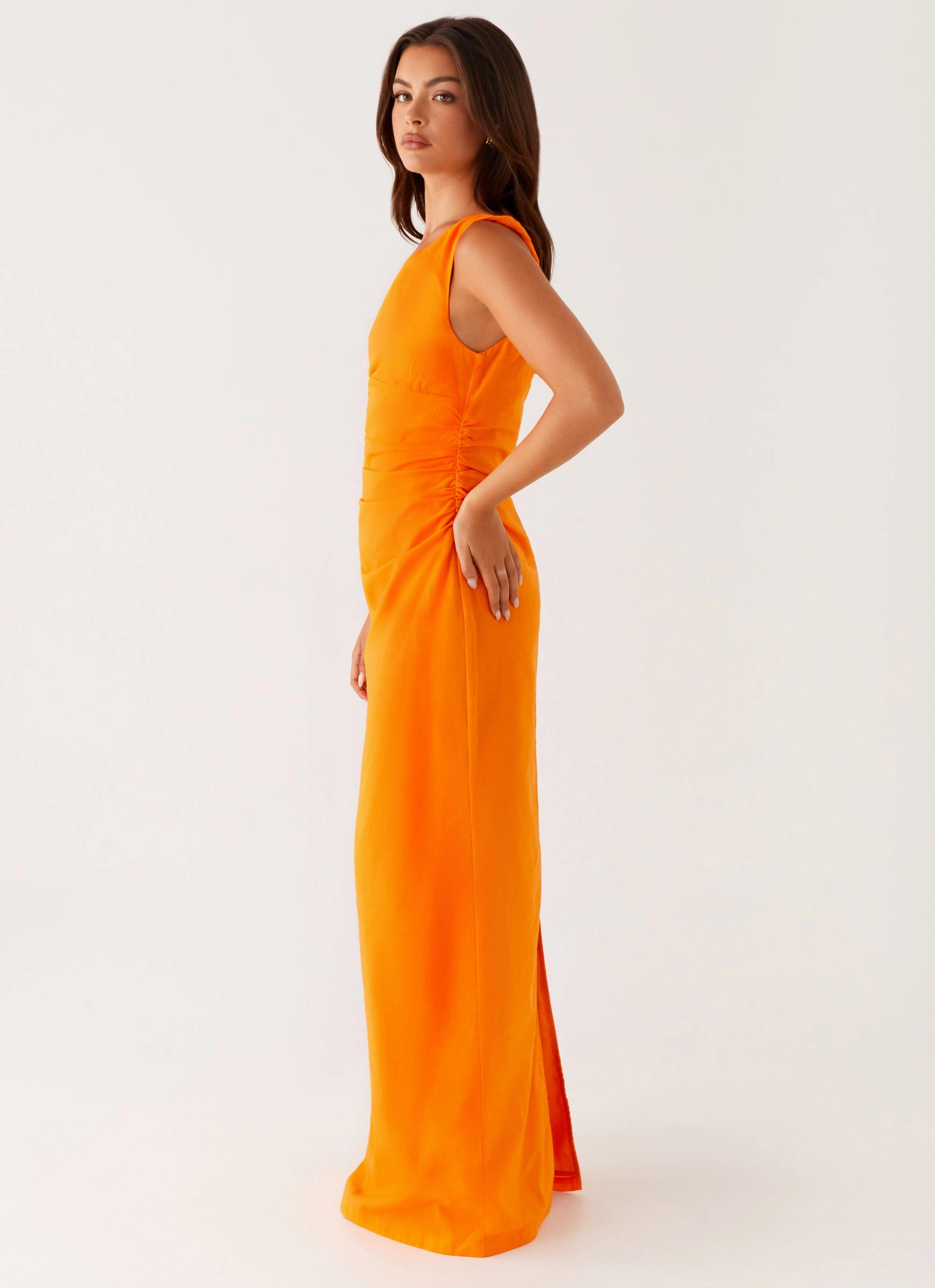 Vibrant Hue Fall Inspired Ignite Maxi Dress - Orange