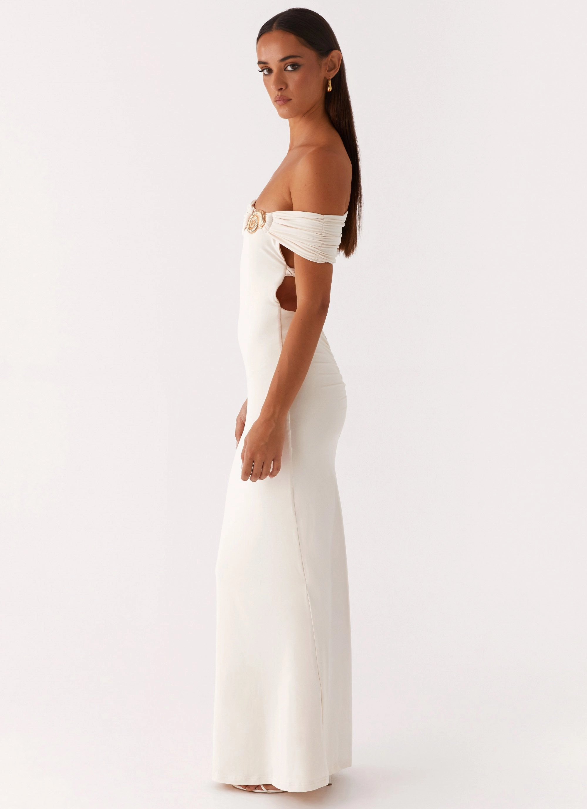 Illusion Maxi Dress - Ivory Mom Chic