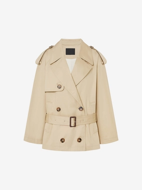 Include Belt Short Trench Coat