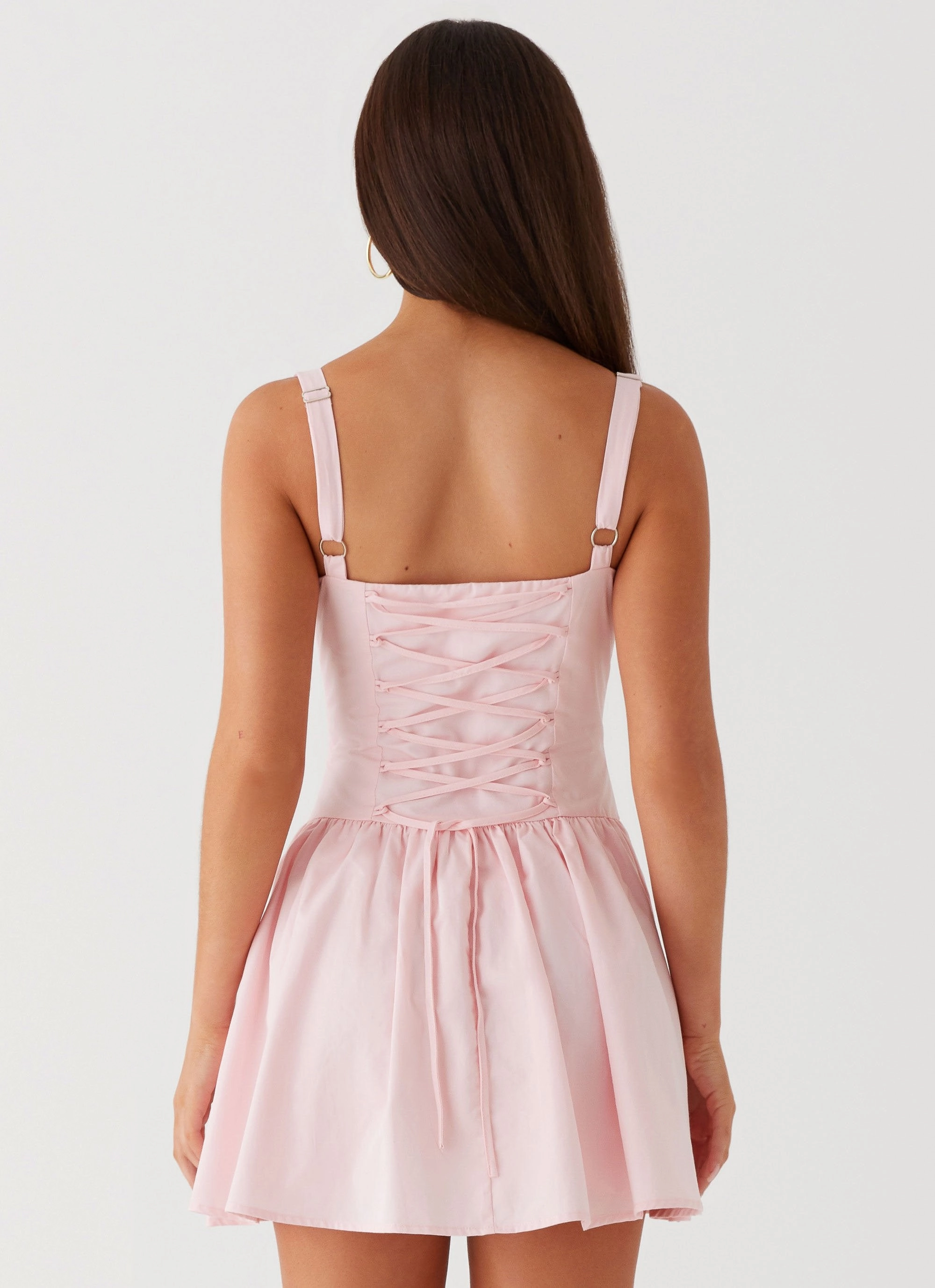 Pure Fabric Front Detail Juno Mini Dress - Pink