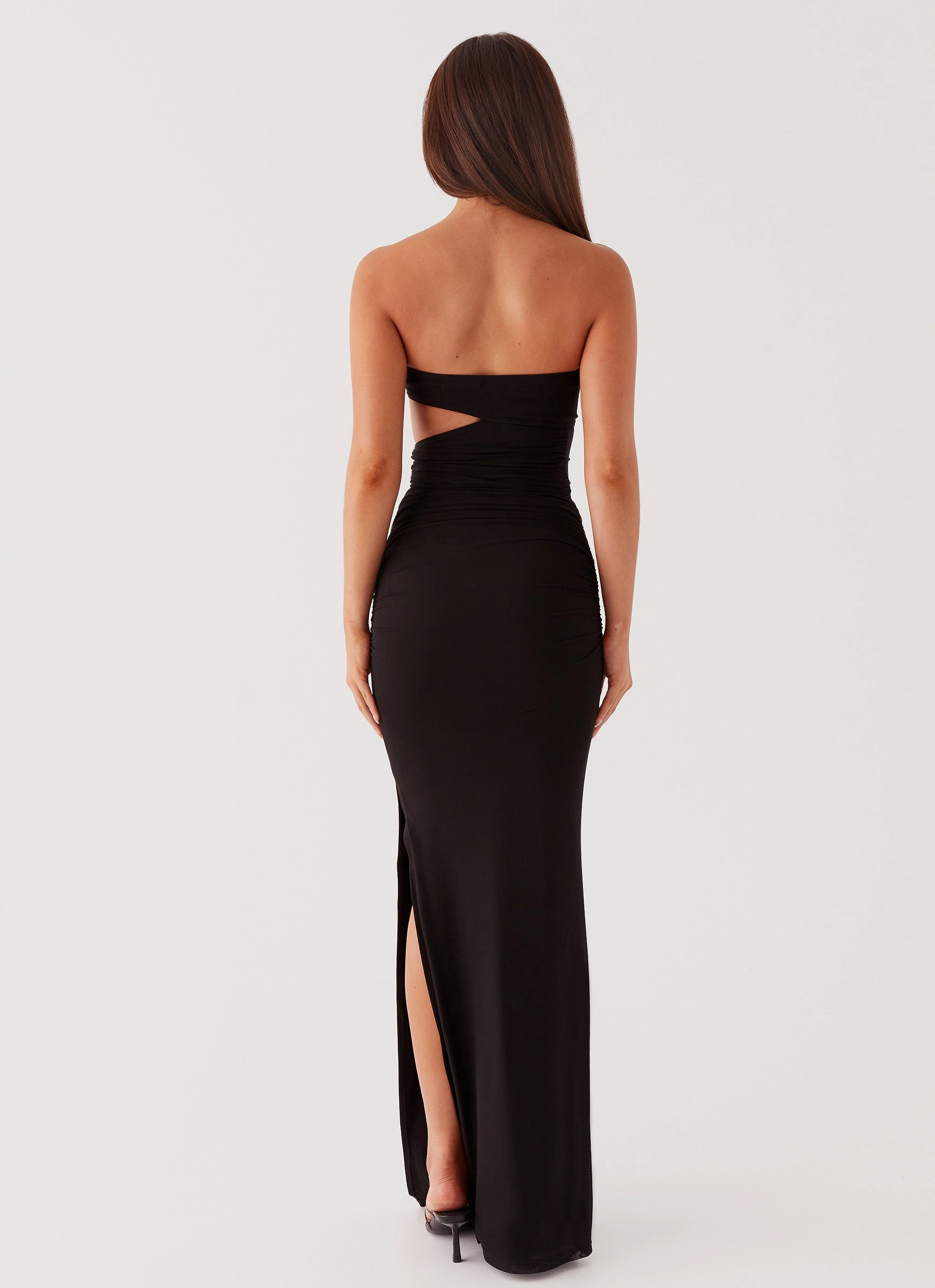 Into Pieces Mesh Maxi Dress - Black Work Fit