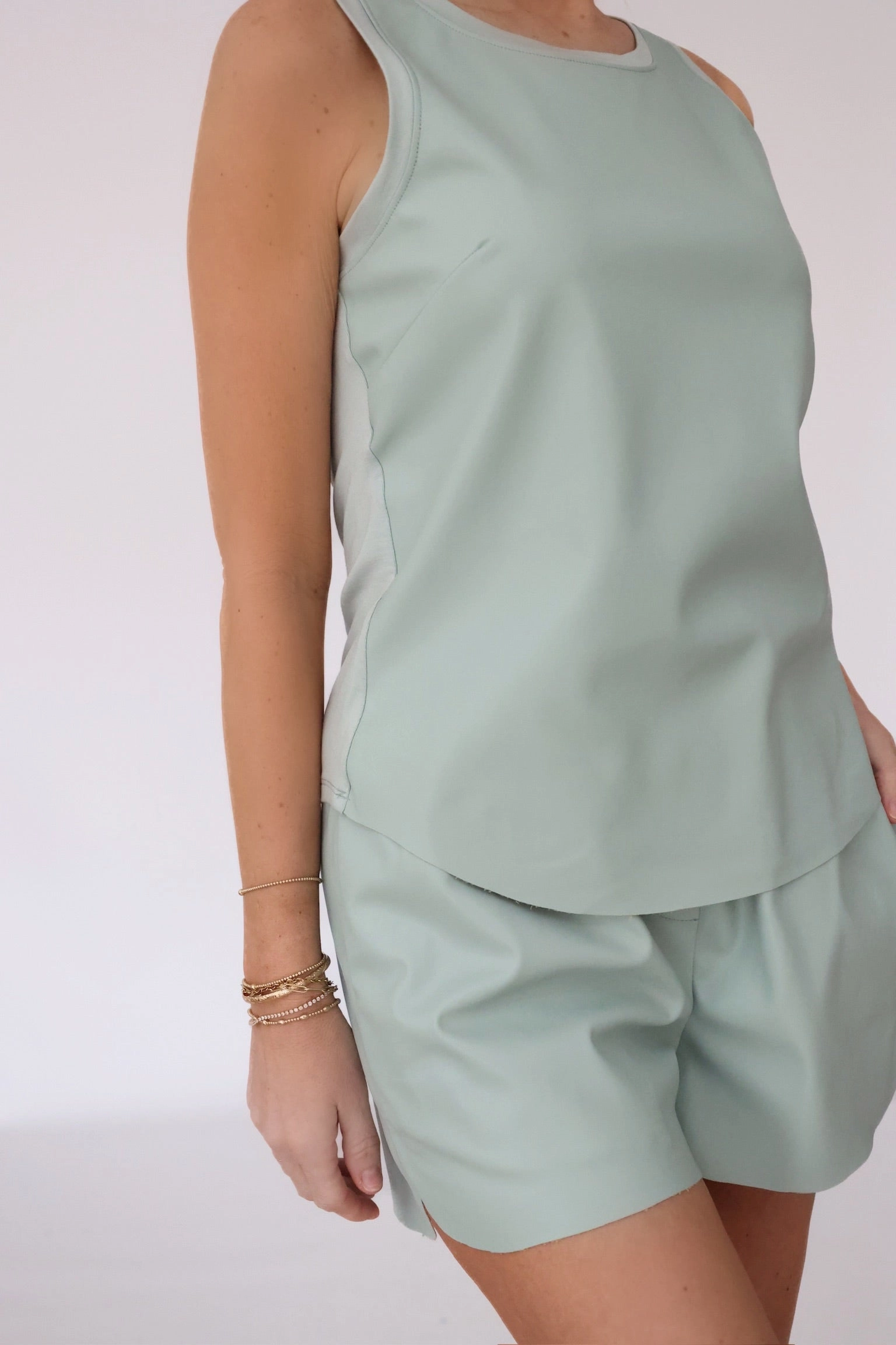 Carmela Vegan Leather Tank (FINAL SALE) AntiBacterial Coating