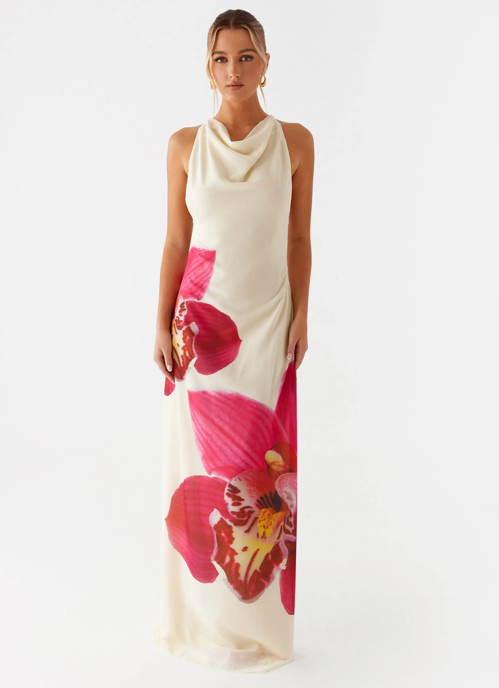 Quick Release Placket Island Girl Maxi Dress - Yellow