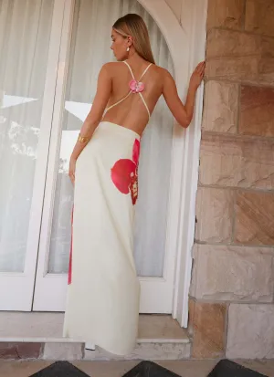 Hooded Neckline Tall friendly Island Girl Maxi Dress - Yellow