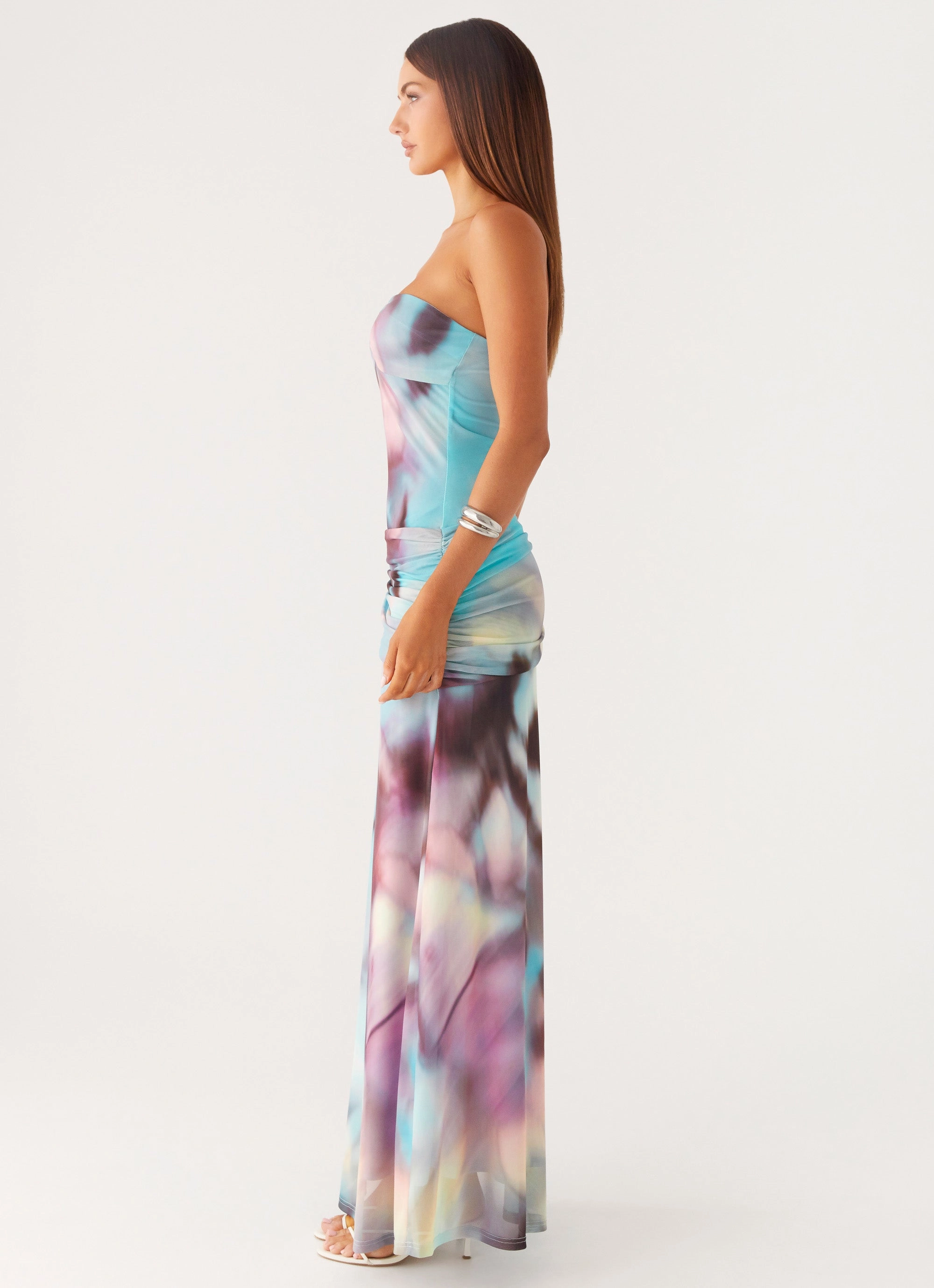 Isle Escape Mesh Maxi Dress - Sea Splash Day-to-evening dress