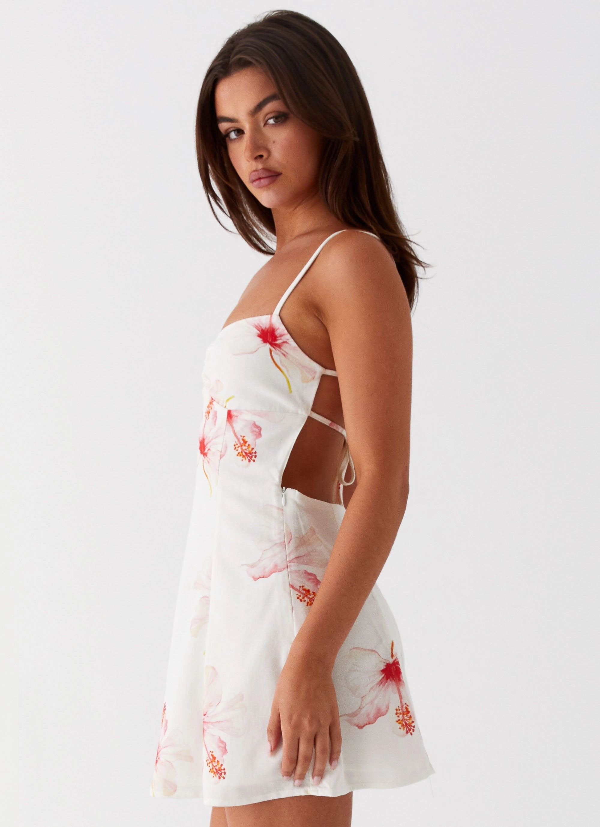 Isra Linen Mini Dress - Camellia Soft and Stylish Seasonal Mood