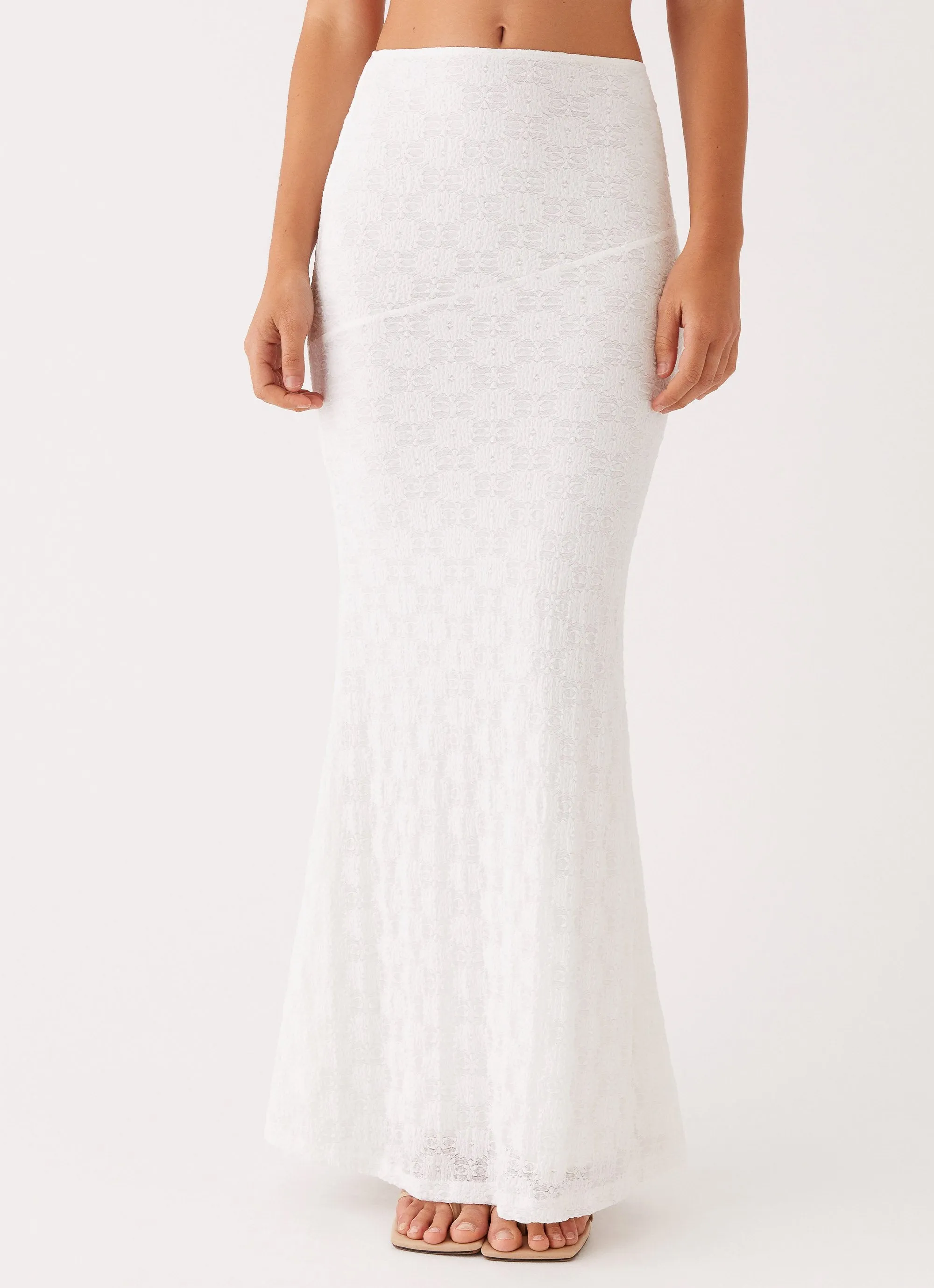 Issey Maxi Skirt - White Vibe Shot