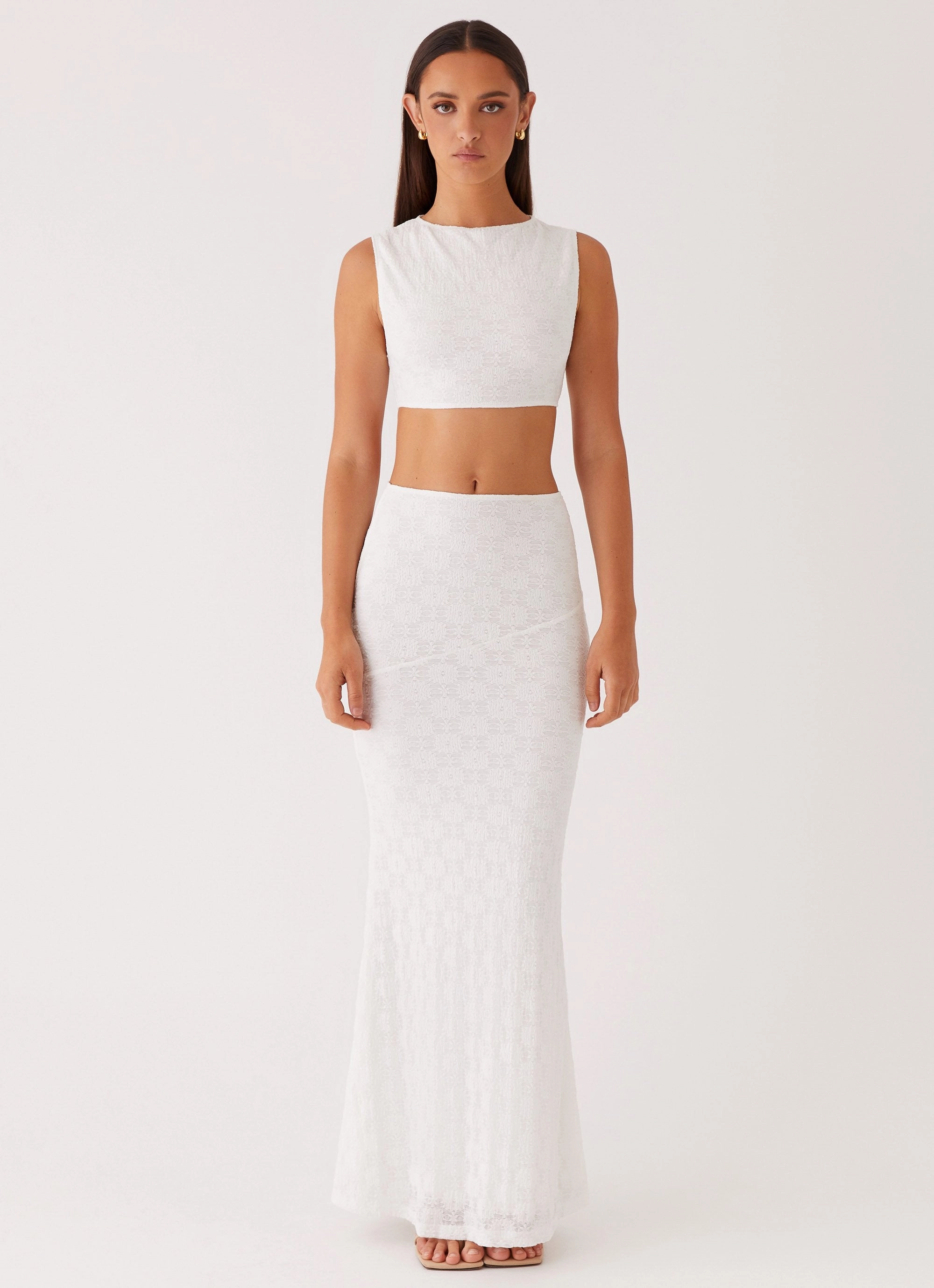 Issey Crop Top - White Cool Weather