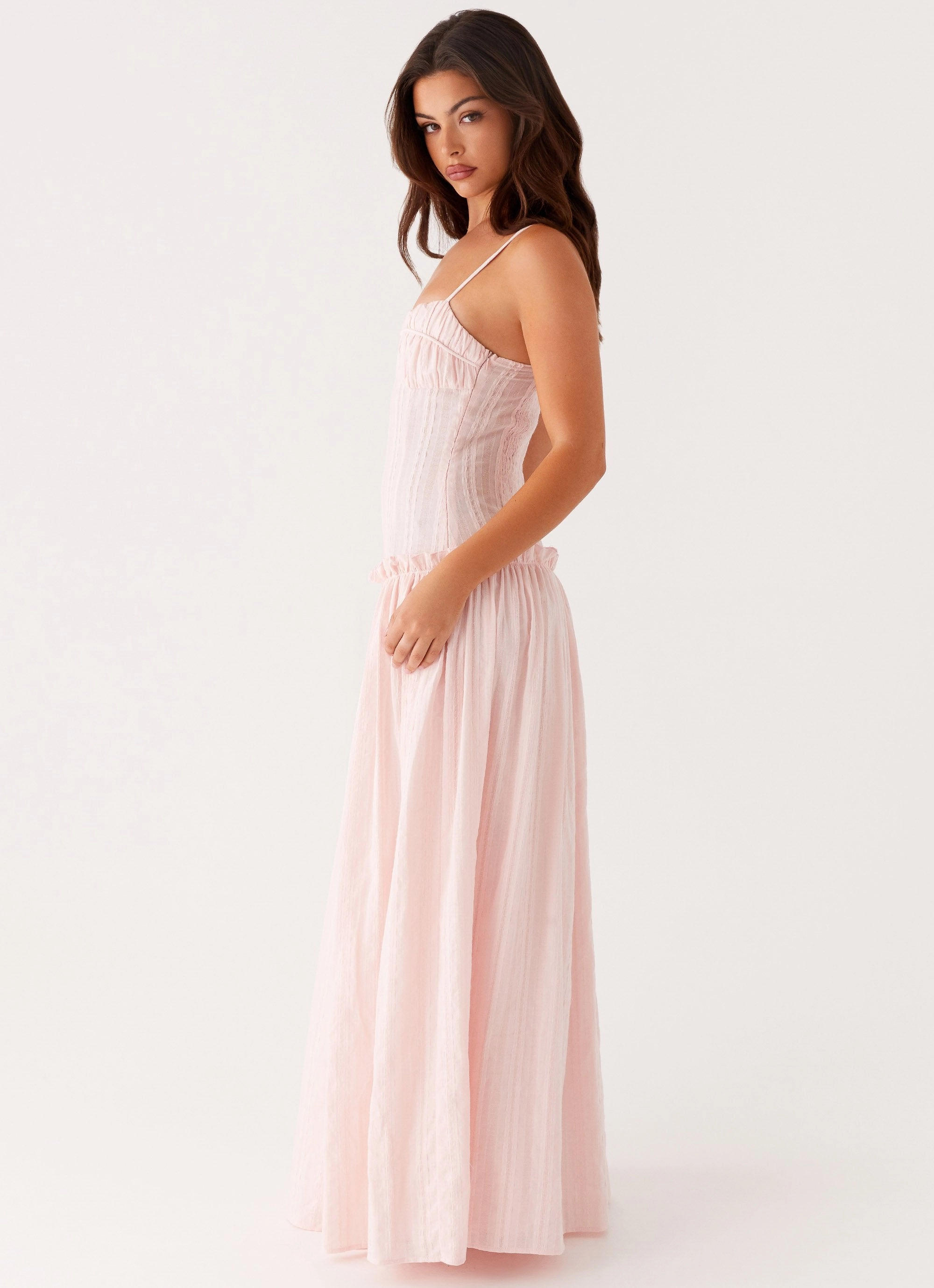 Vibrant Form Jacinda Drop Waist Maxi Dress - Pink