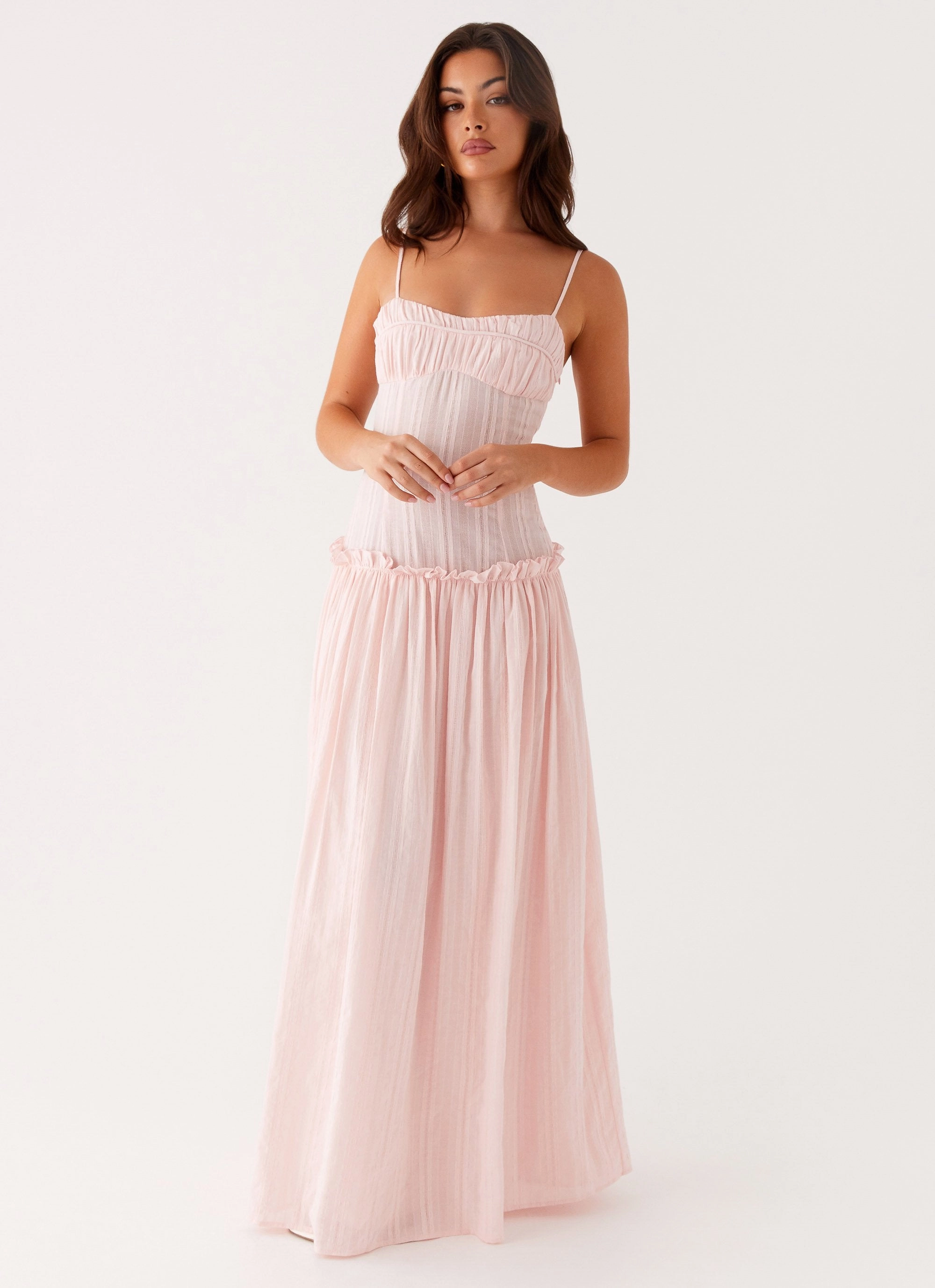Casual Vibes Morning Glow Jacinda Drop Waist Maxi Dress - Pink