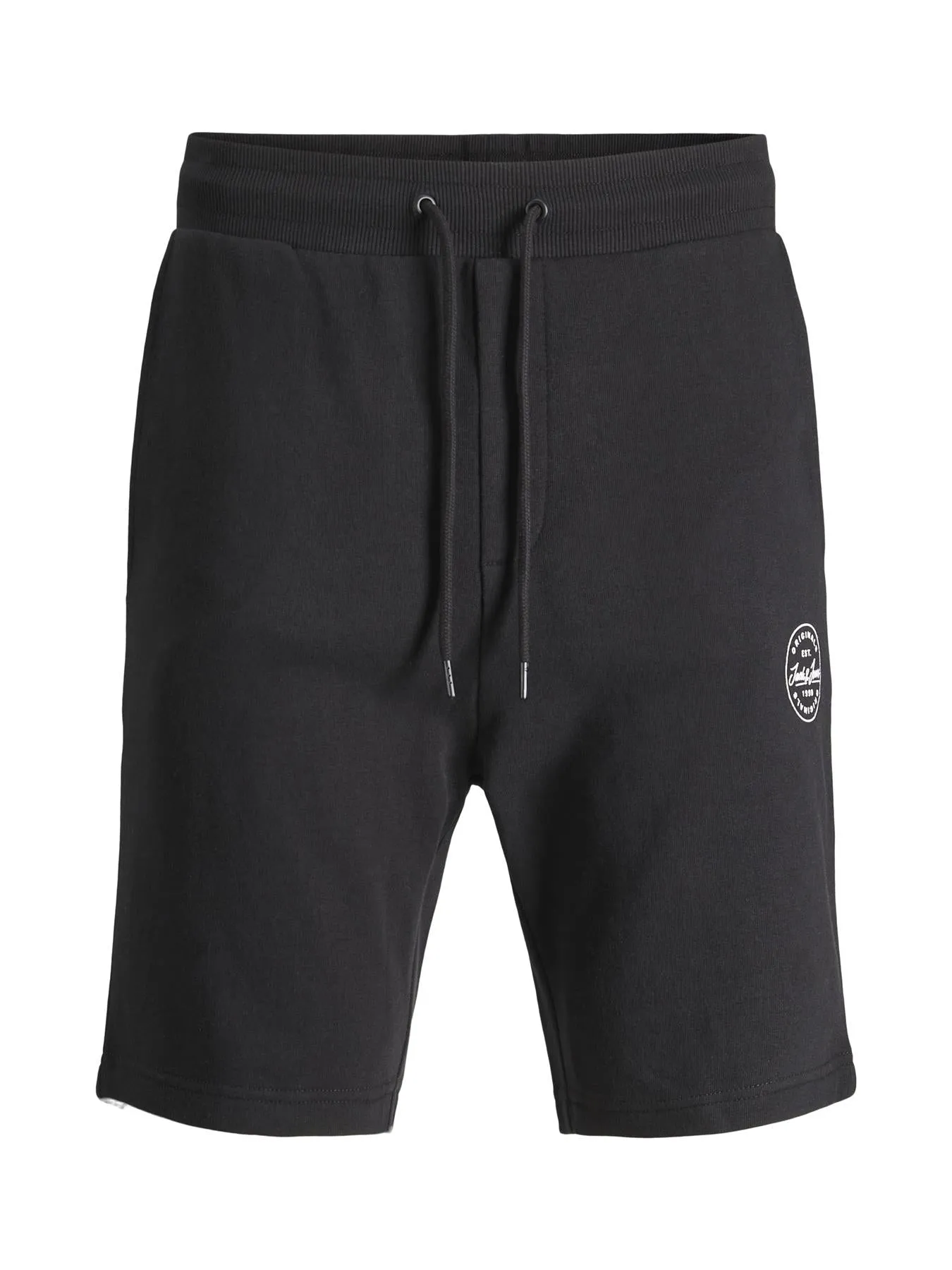 Jack & Jones Plus Men's Cotton Sweat Short With Ribbed Waistband In Black Colour Size 42"  To  54"