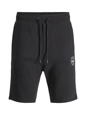 Jack & Jones Plus Men's Cotton Sweat Short With Ribbed Waistband In Black Colour Size 42"  To  54"