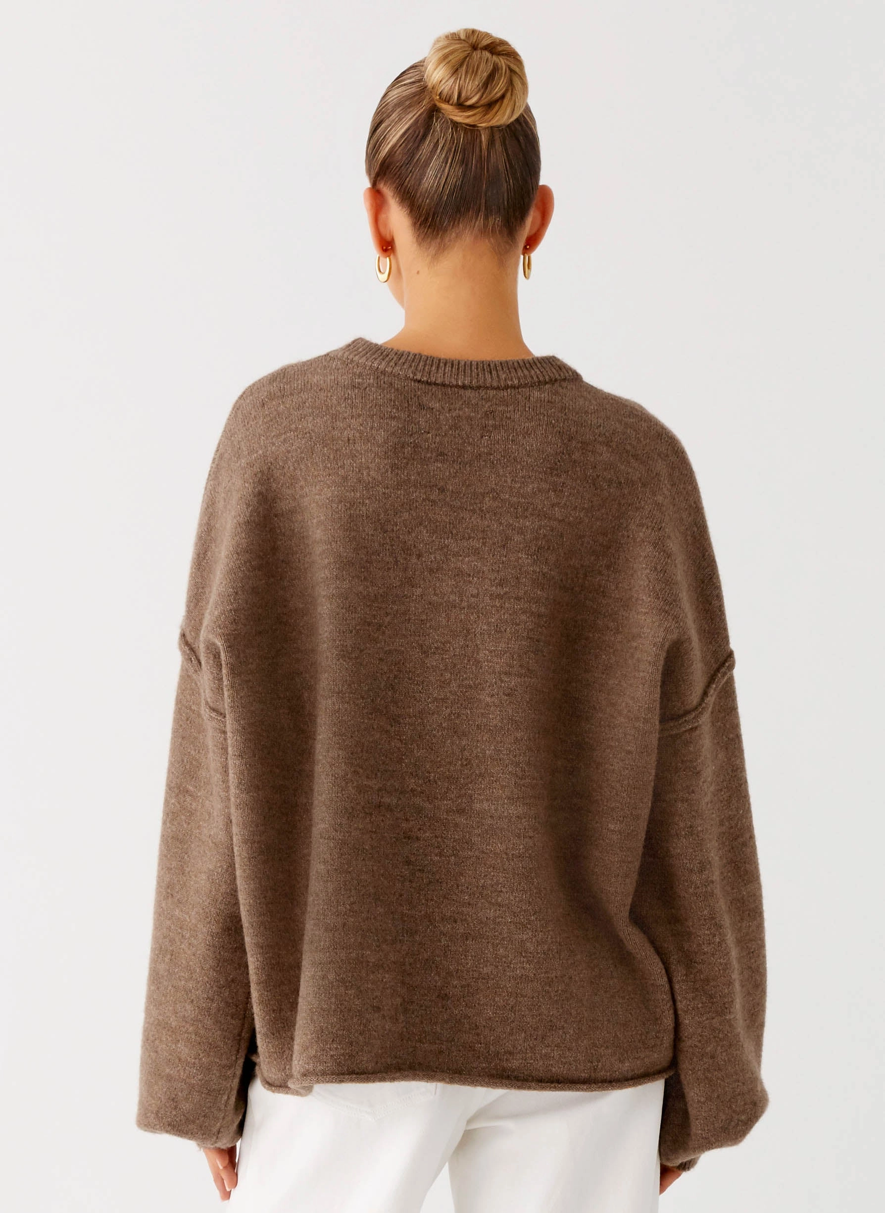 Jack Oversized Knit Sweater - Tan Marle WrinkleResistant Cloth Thermal Regulating Design