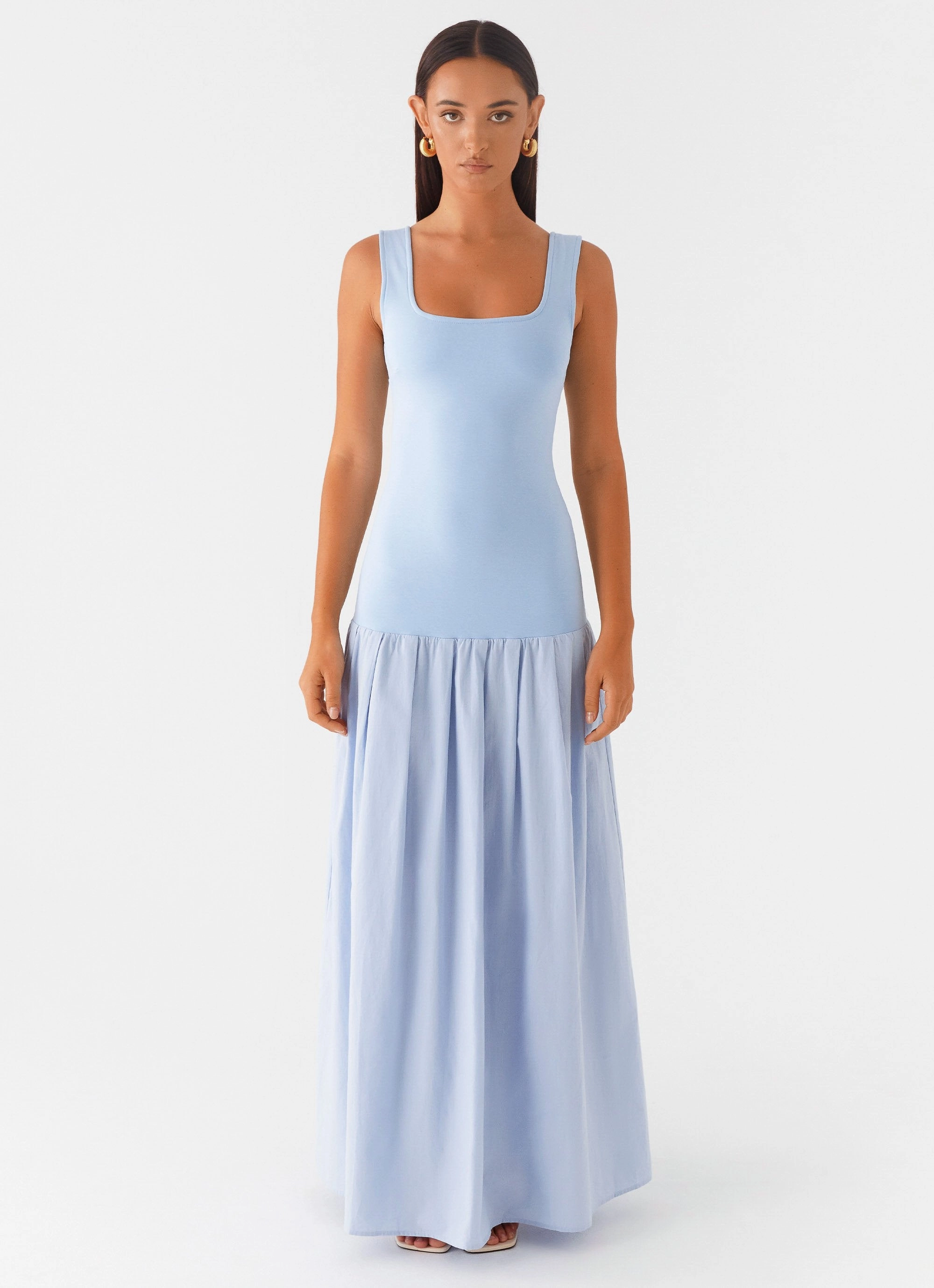 Jaxon Maxi Dress - Blue Bright Petal