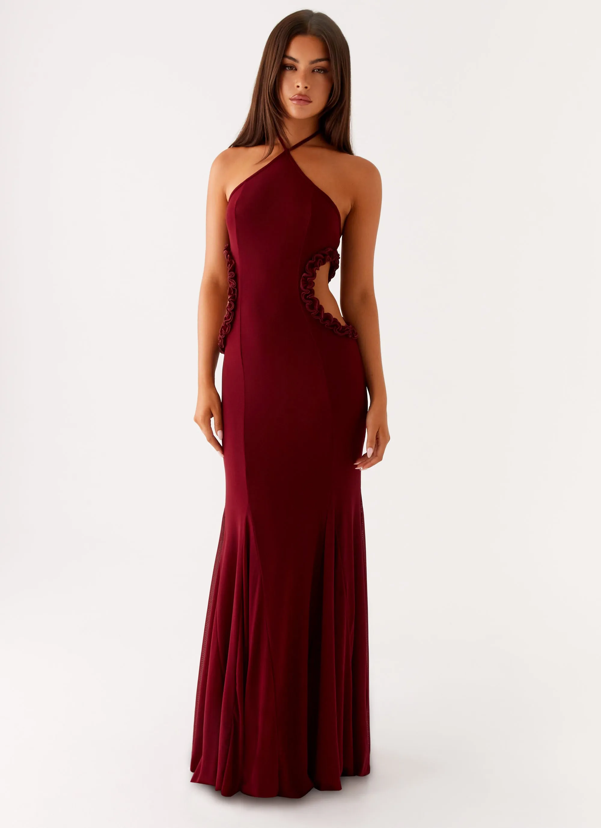 Jemima Maxi Dress - Raspberry Wine Friends Meetup Corporate Retreat