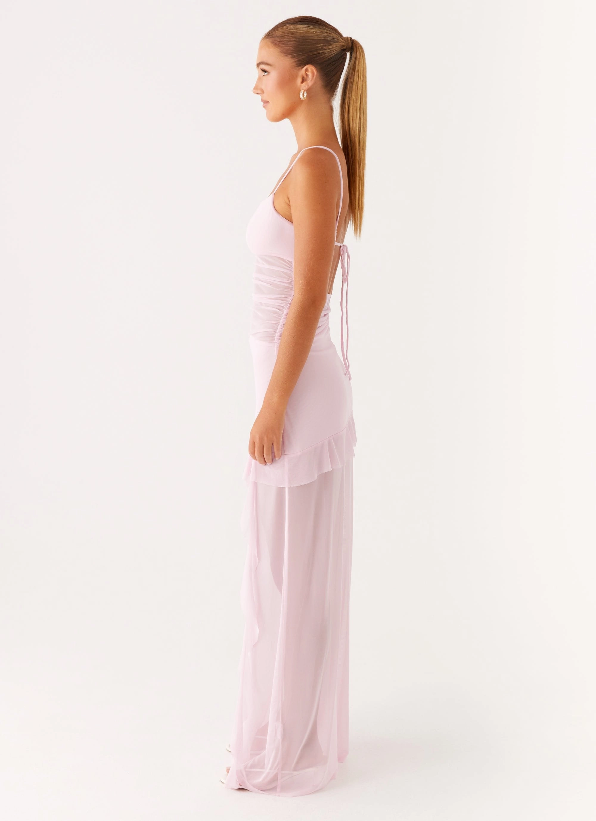 Jenni Ruffle Maxi Dress - Pink Smooth Tone Day Ready