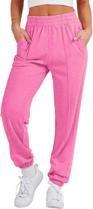 Jogging Sweatpants for Women with Pockets Elastic Waist Lounge Jogger Pants Casual Athletic Hiking Pants Y2K Trousers