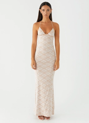 Jolina Lace Maxi Dress - White Versatile Design Luxury Feel