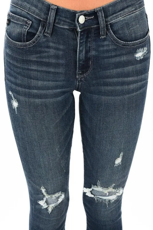 Judy Blue Bootyfull Destroyed Patch Skinny Jean (Plus Size)