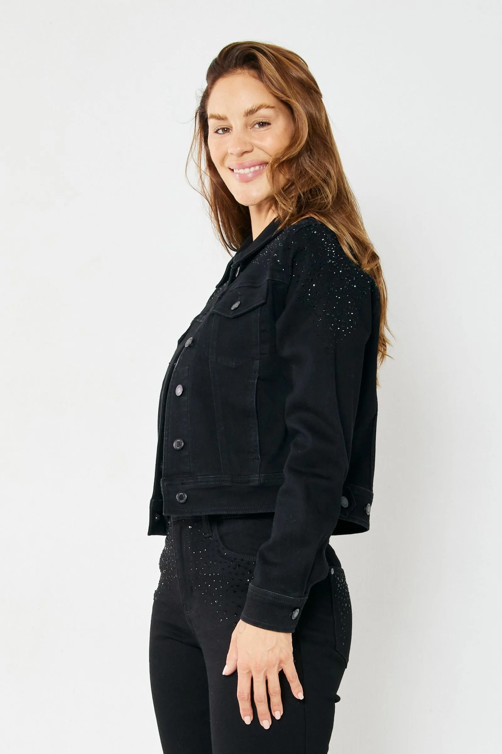 Judy Blue Reg/Plus Rhinestone Embellished Jacket