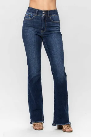 Judy Blue Vintage Frayed Hem Bootcut Jeans