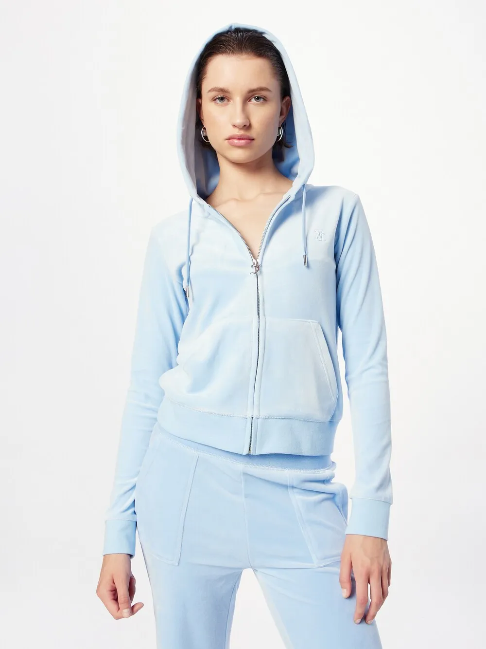 Juicy Couture ROBERTSON zip-up sweatshirt, light blue