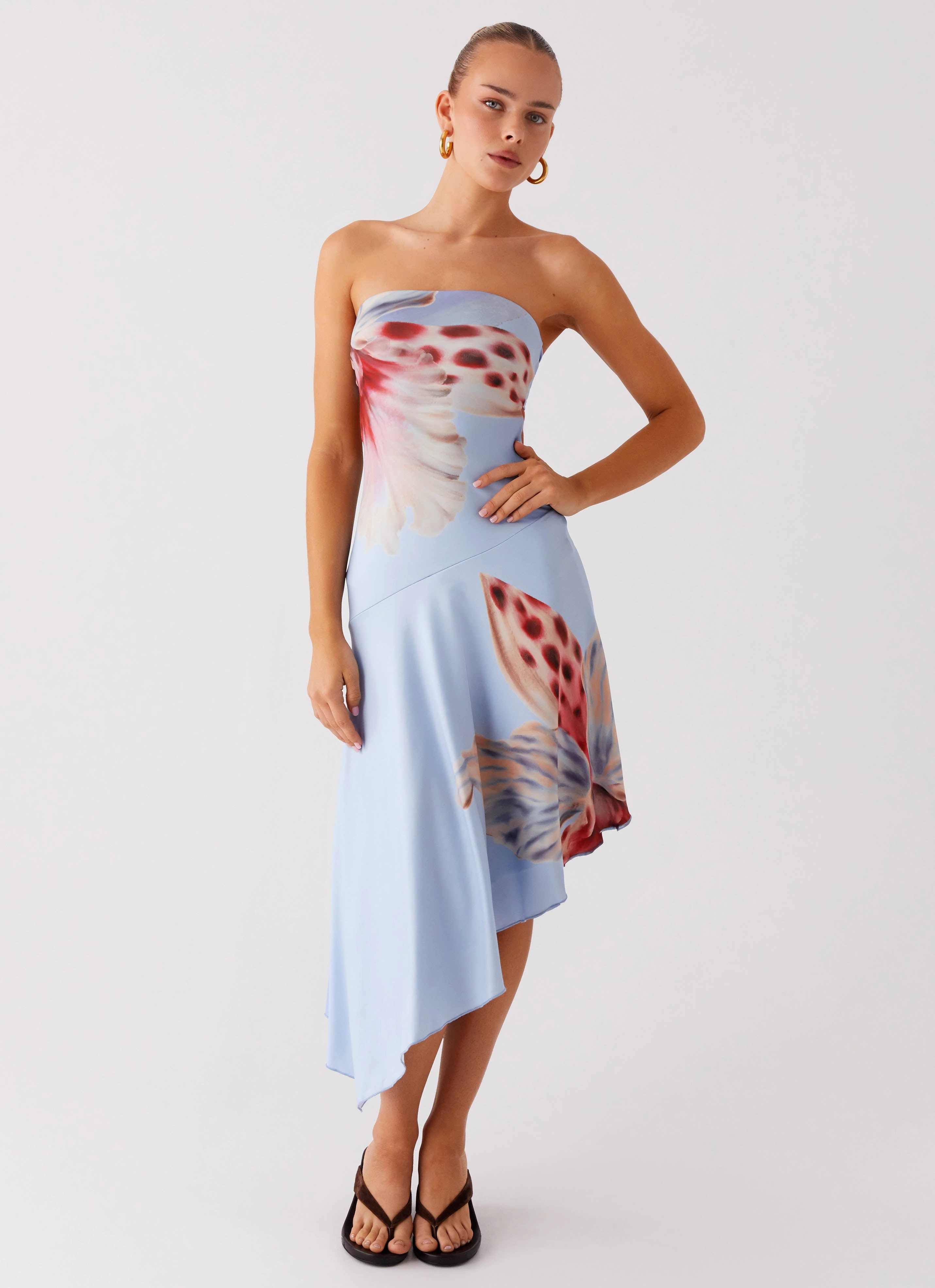 Juliana Midi Dress - Deep Sea Bloom Mix-And-Match Chic Fit Wear