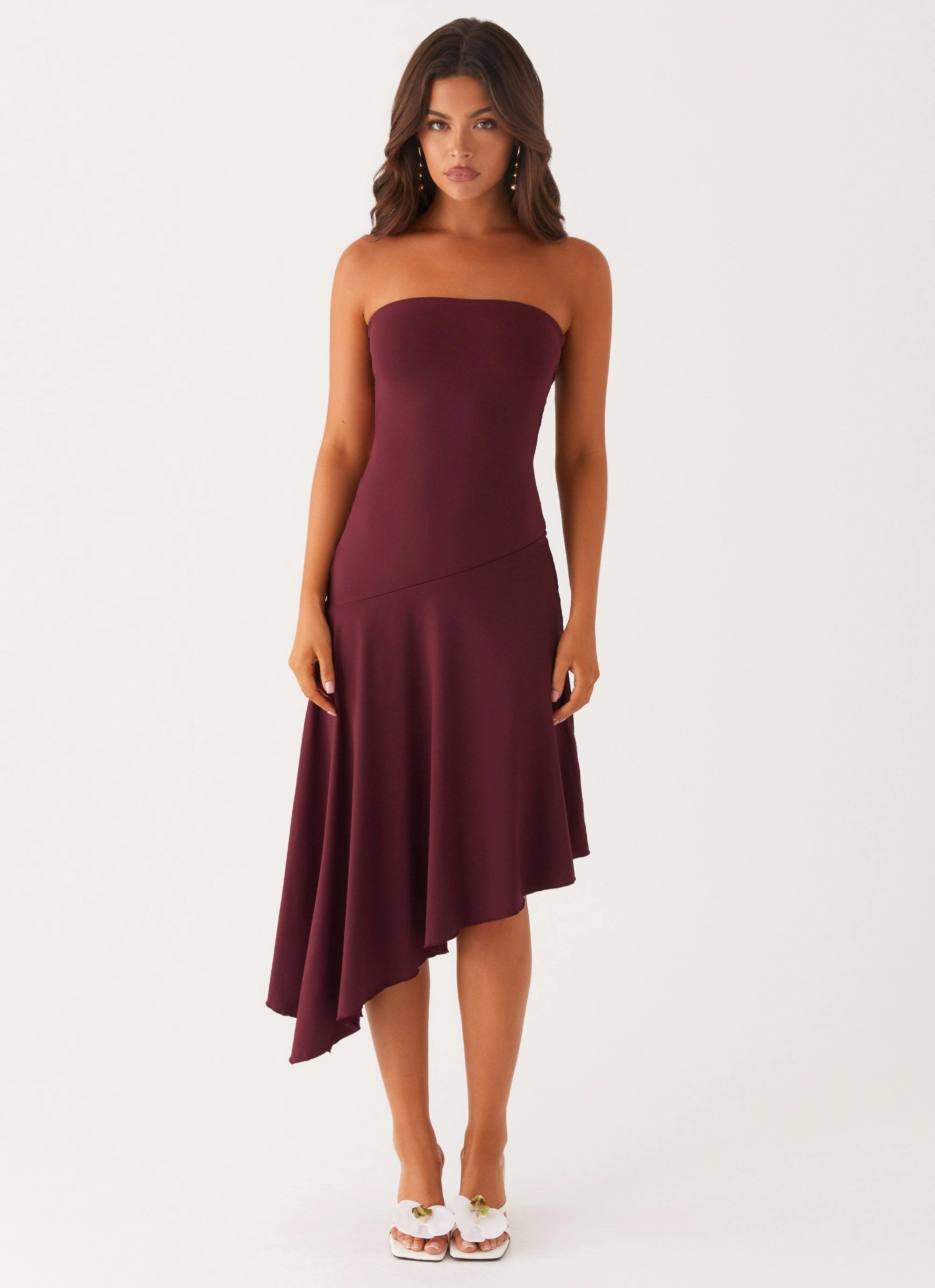 Juliana Midi Dress - Mulberry Timeless elegance