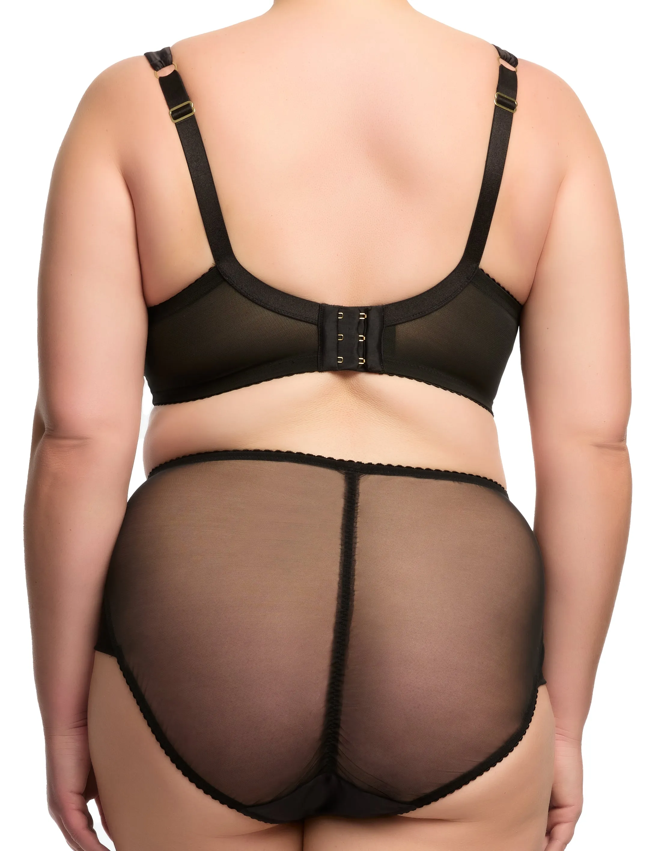 Julie's Roses Black High Waist Brief By Dita Von Teese - sizes S-4X