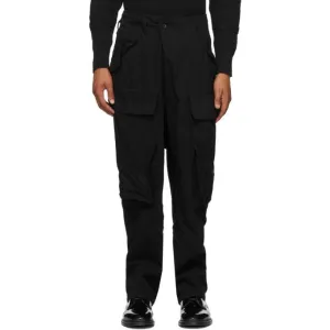 Julius Black Front Fold Cargo Pants