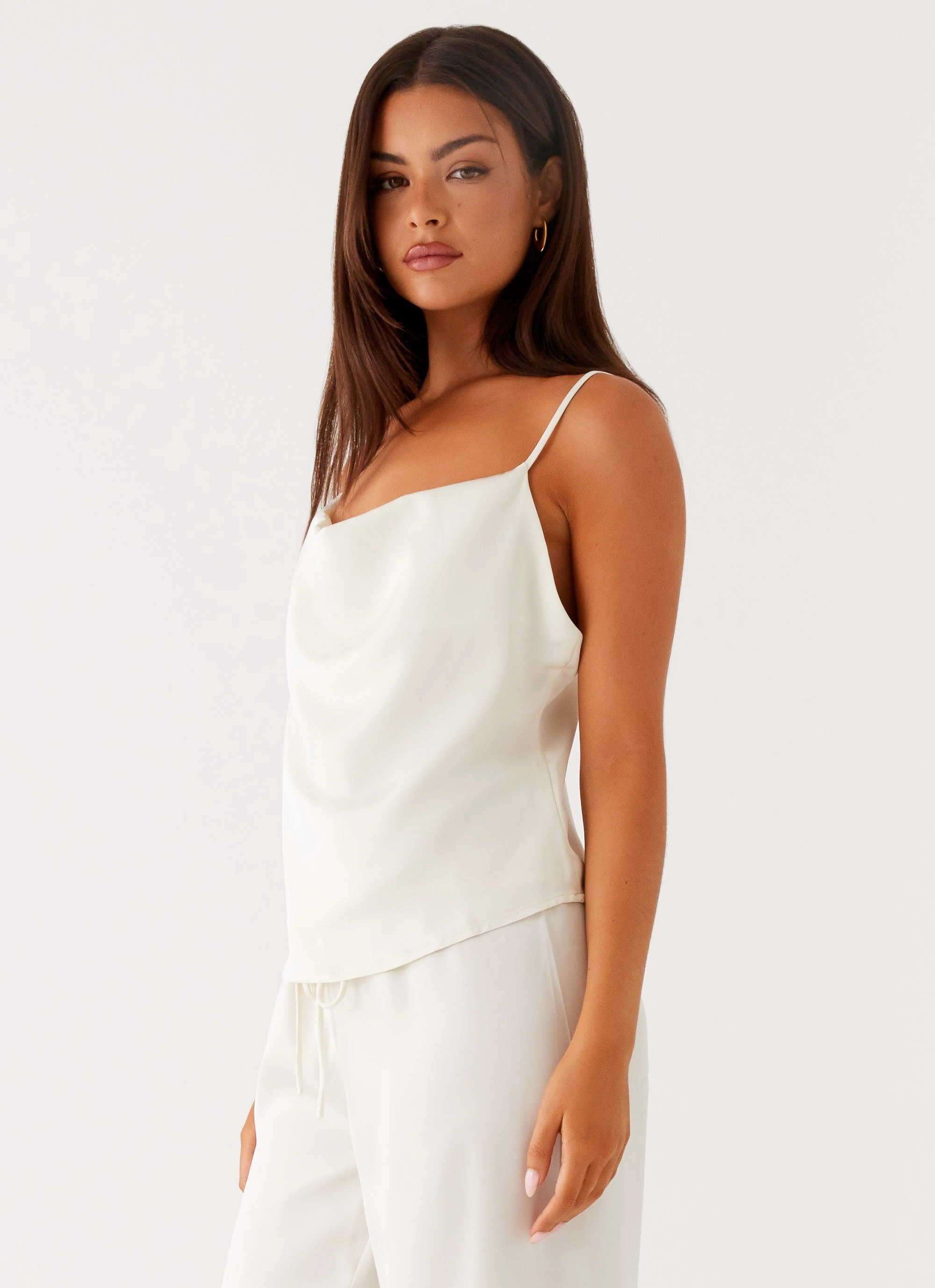 Kaia Cowl Neck Top - Butter Casual Active Smart Fit