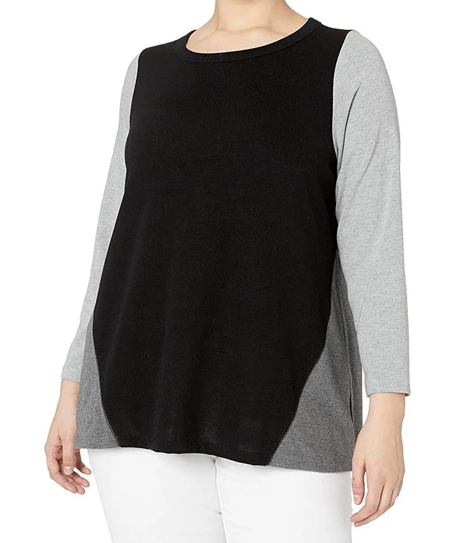 Karen Kane Womens Plus Size Colorblock Sweater, Size 0X