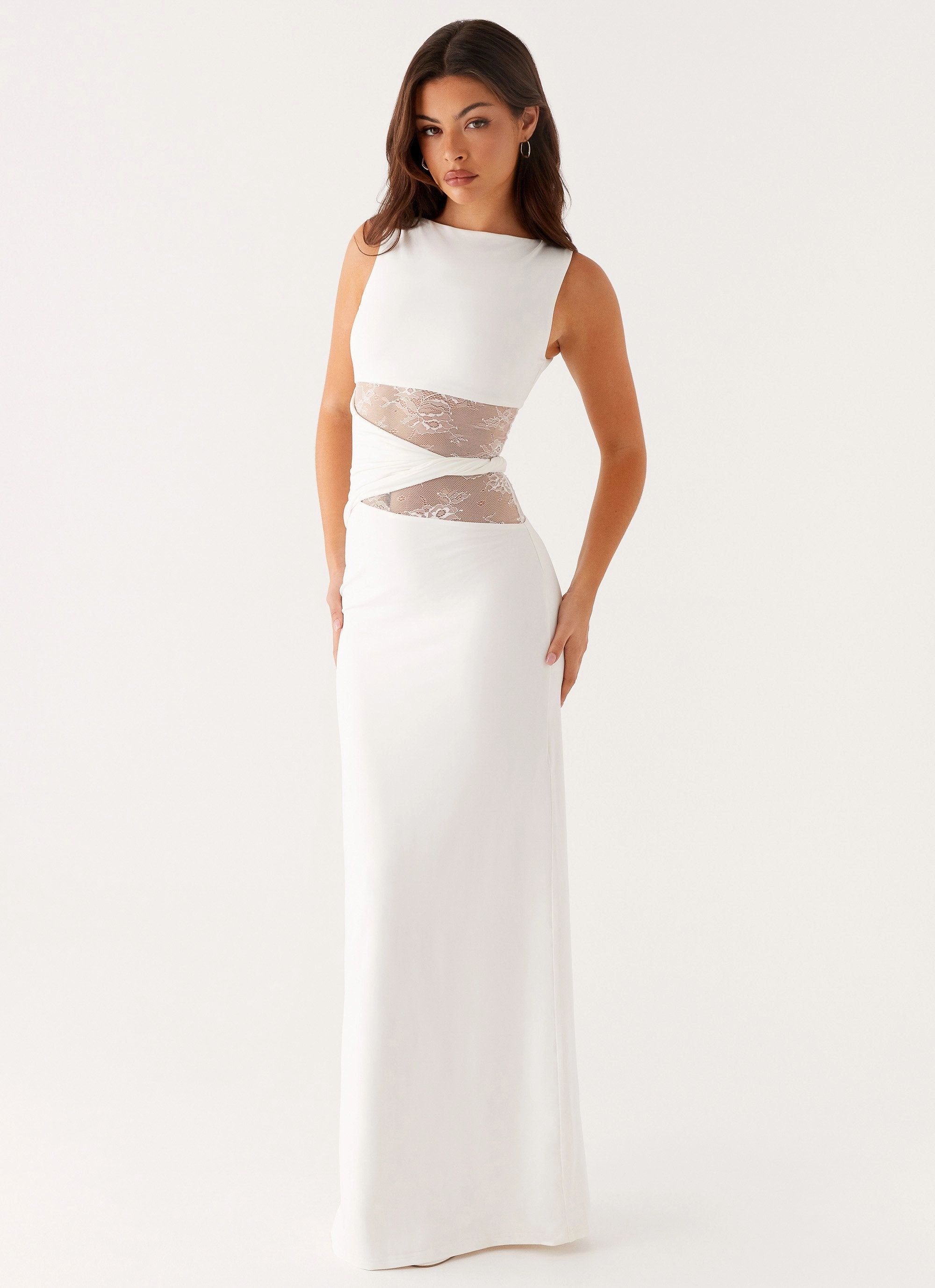 Sunset Glow Lounge Comfort Karma Maxi Dress - White