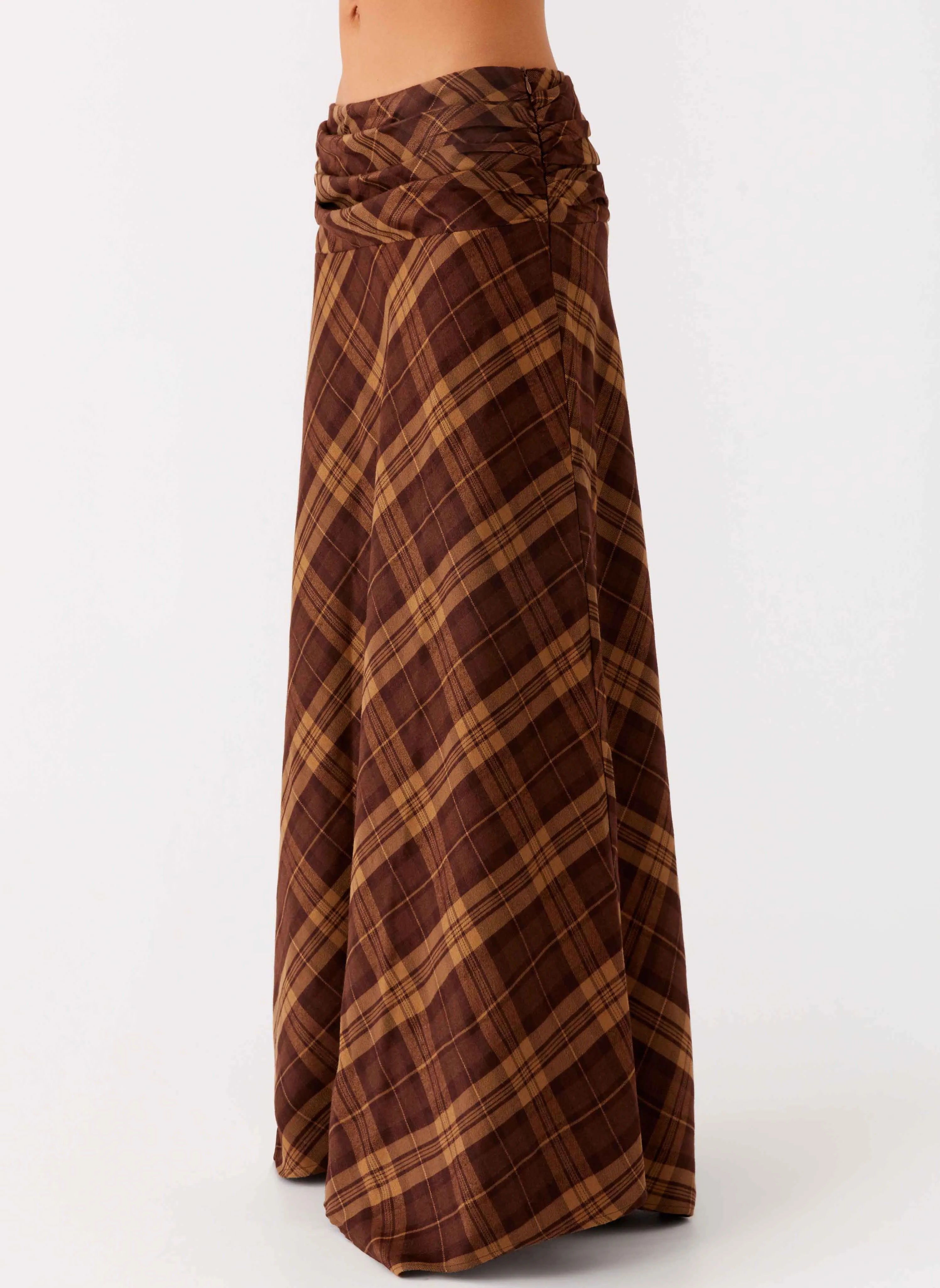 Karolina Maxi Skirt - Plaid Holiday Travel
