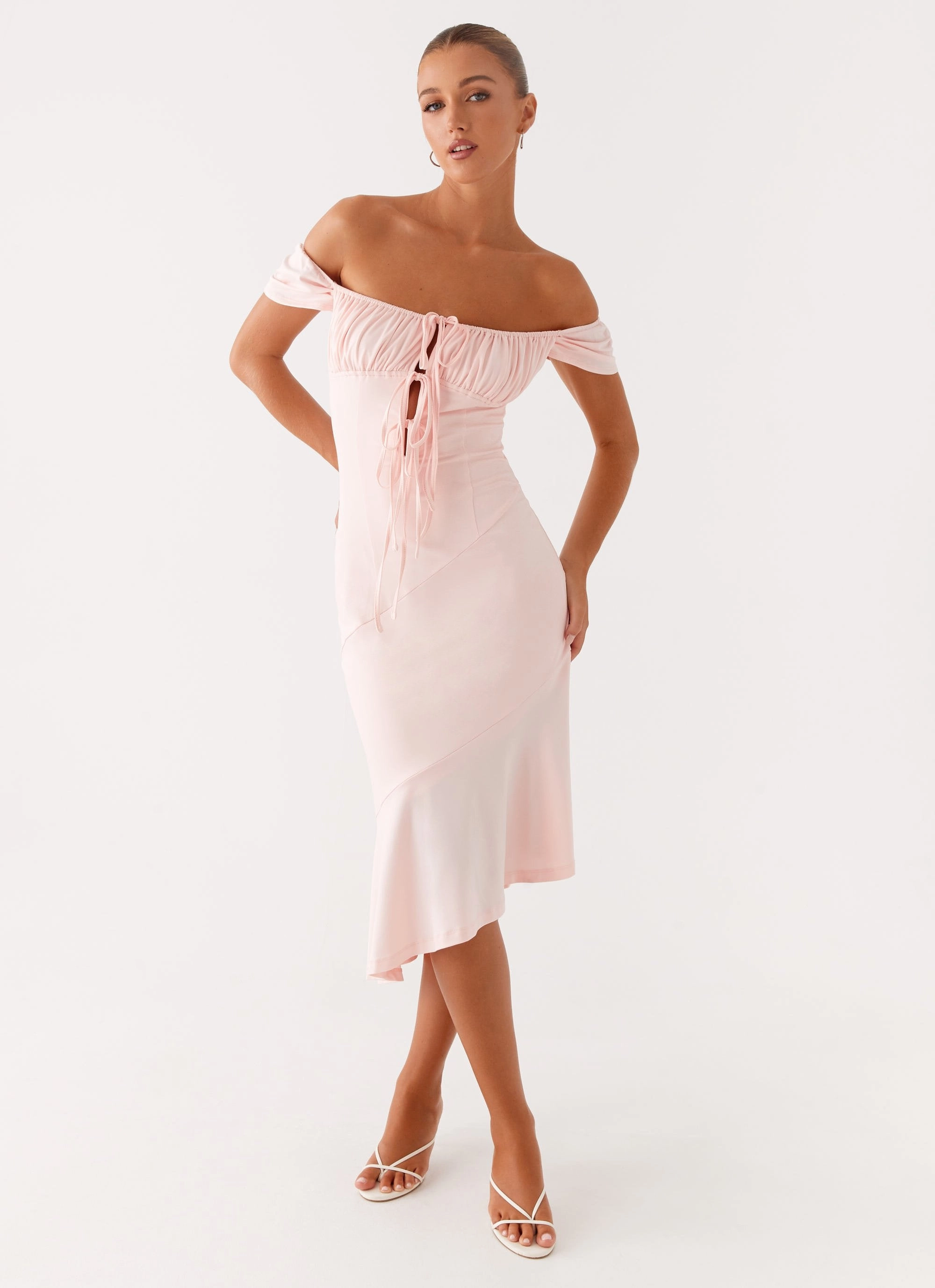 Katherine Midi Dress - Pink All-season garment