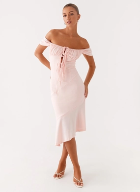 Katherine Midi Dress - Pink All-season garment