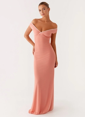 Dance Night Katiya Maxi Dress - Peach